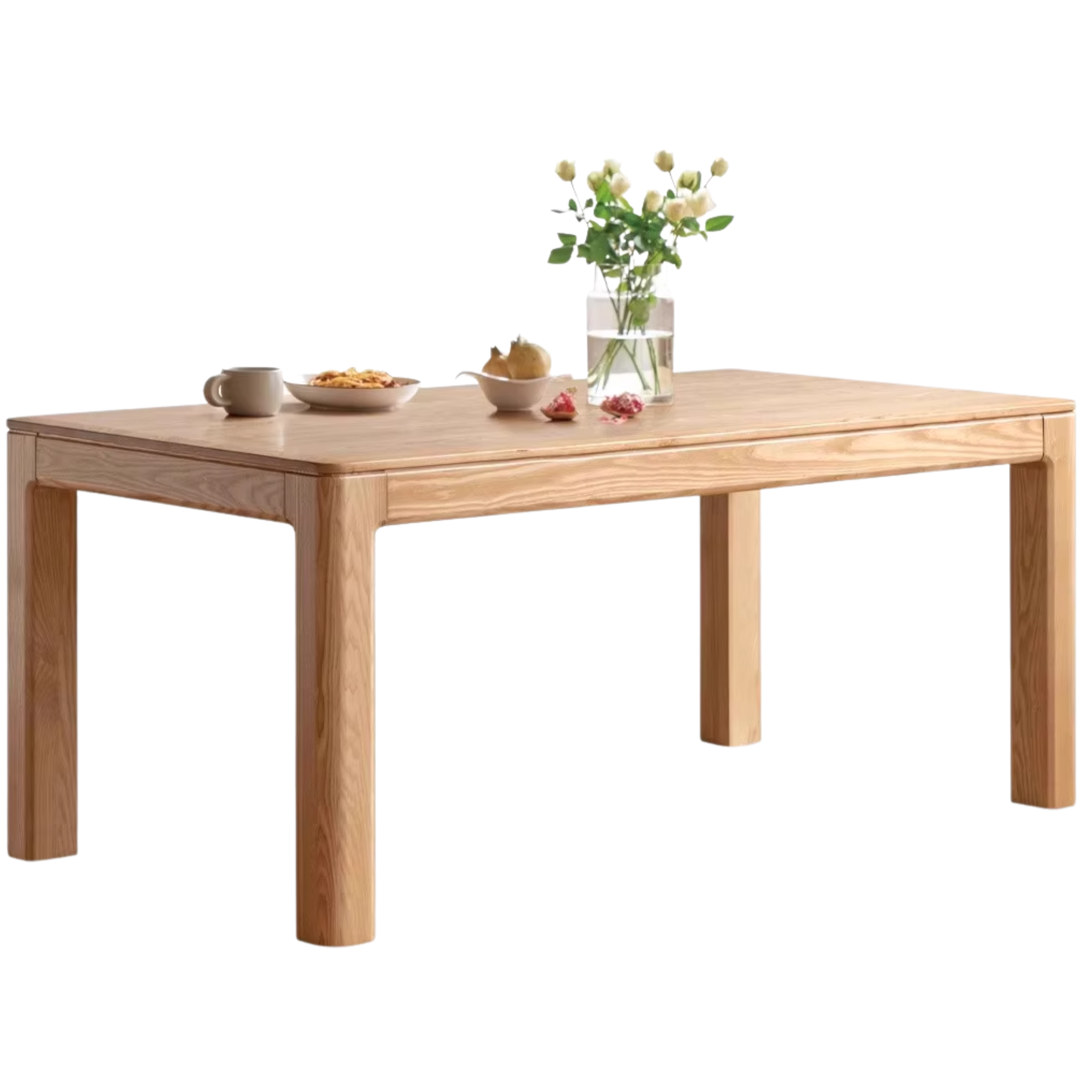 Oak, Red Oak Solid Wood Rectangular Dining Table