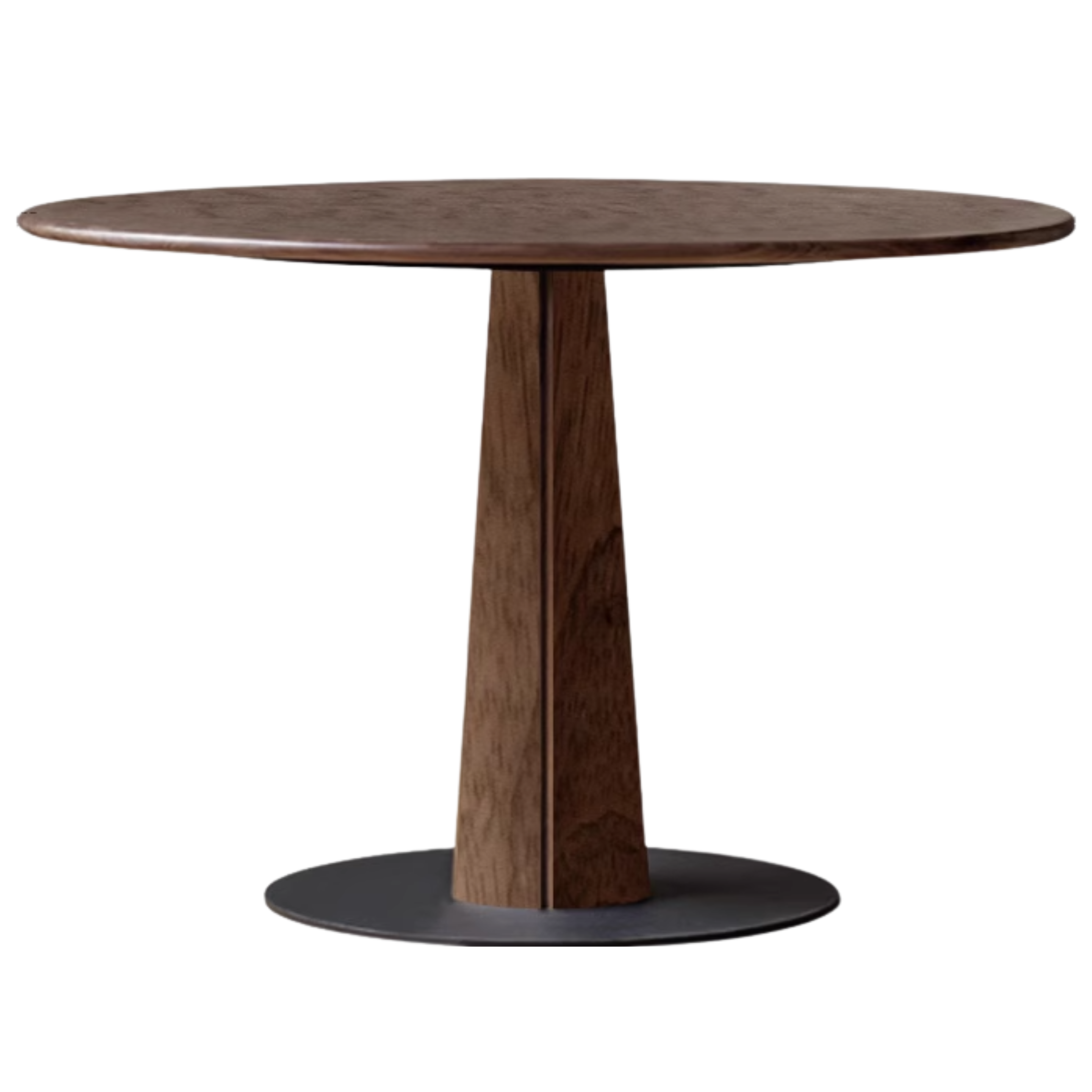 Sandalwood, Black Walnut Solid Wood Round Dining Table