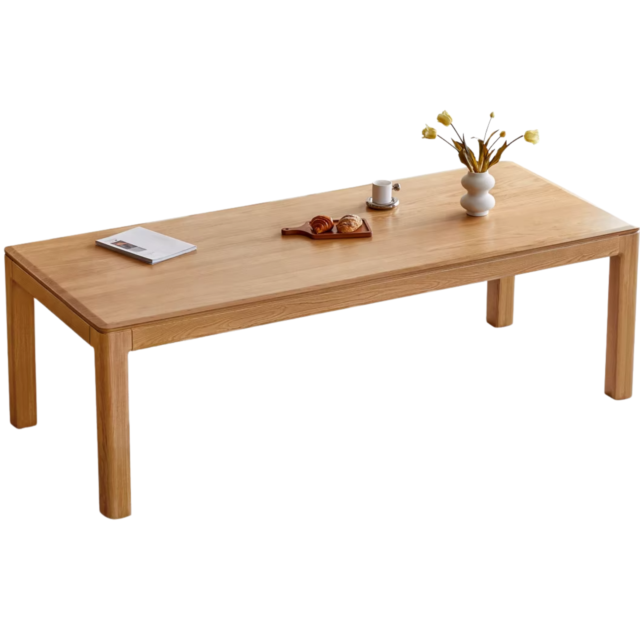 Oak, Red Oak Solid Wood Rectangular Dining Table