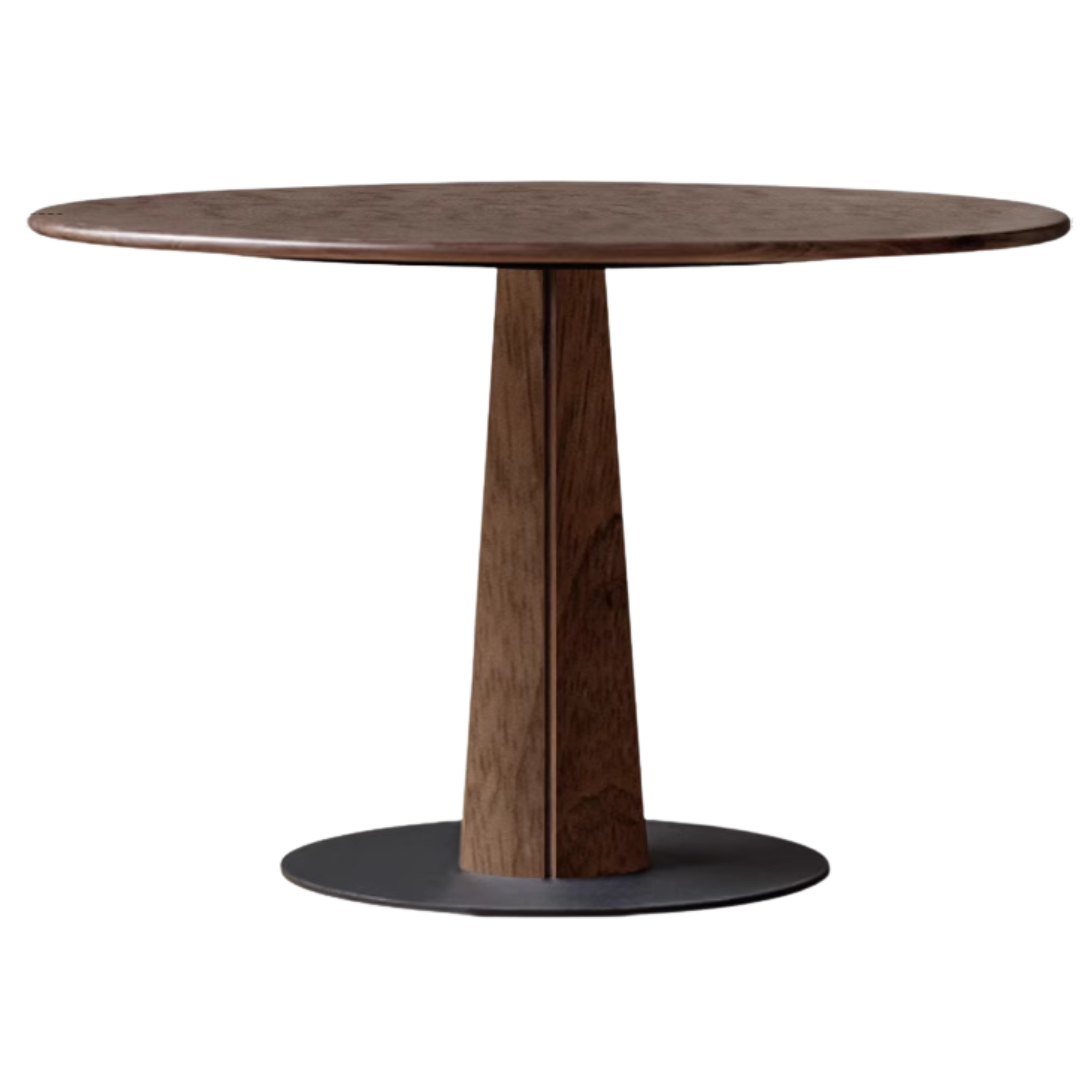 Sandalwood, Black Walnut Solid Wood Round Dining Table