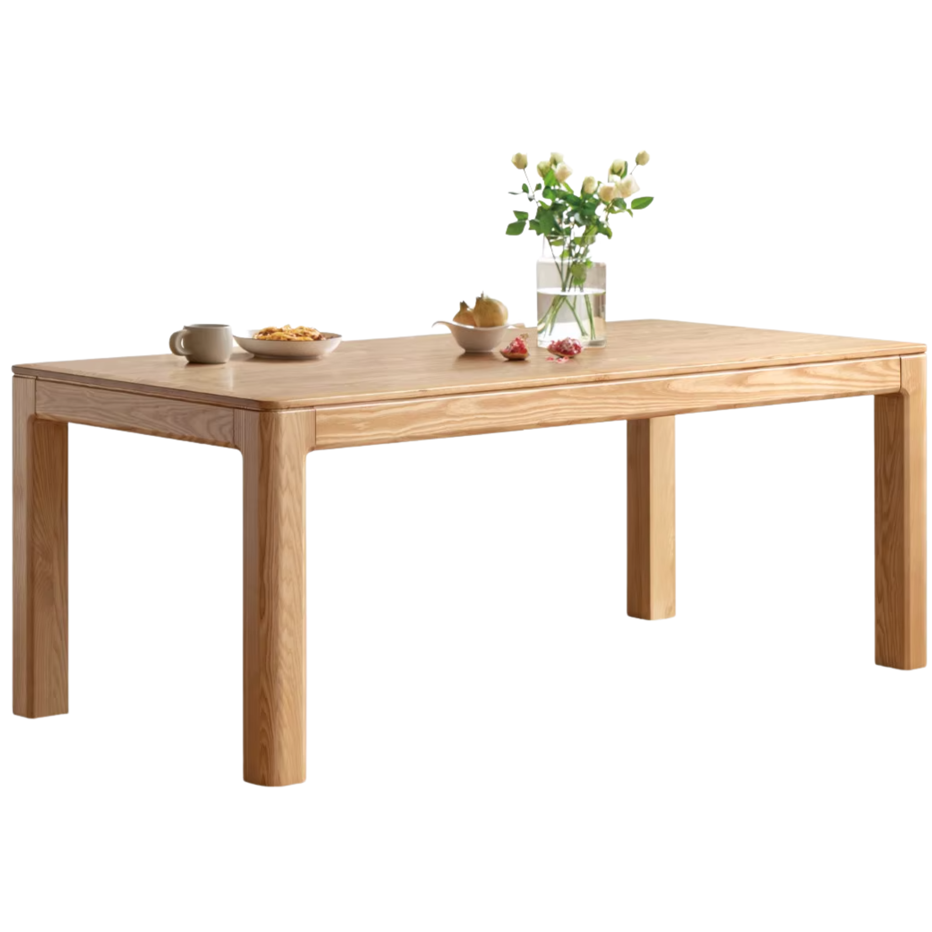 Oak, Red Oak Solid Wood Rectangular Dining Table