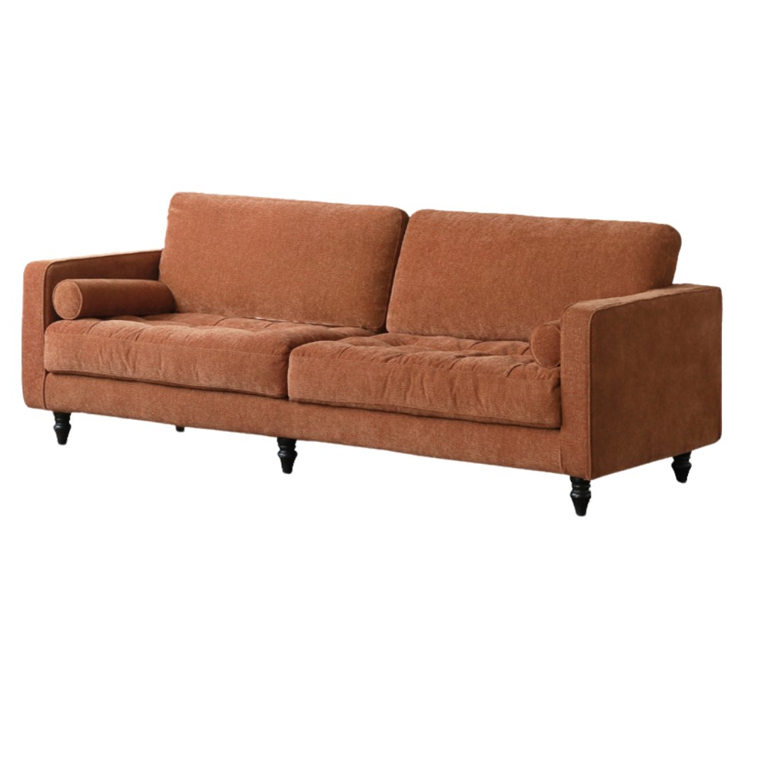 Fabric American Retro Straight Sofa-