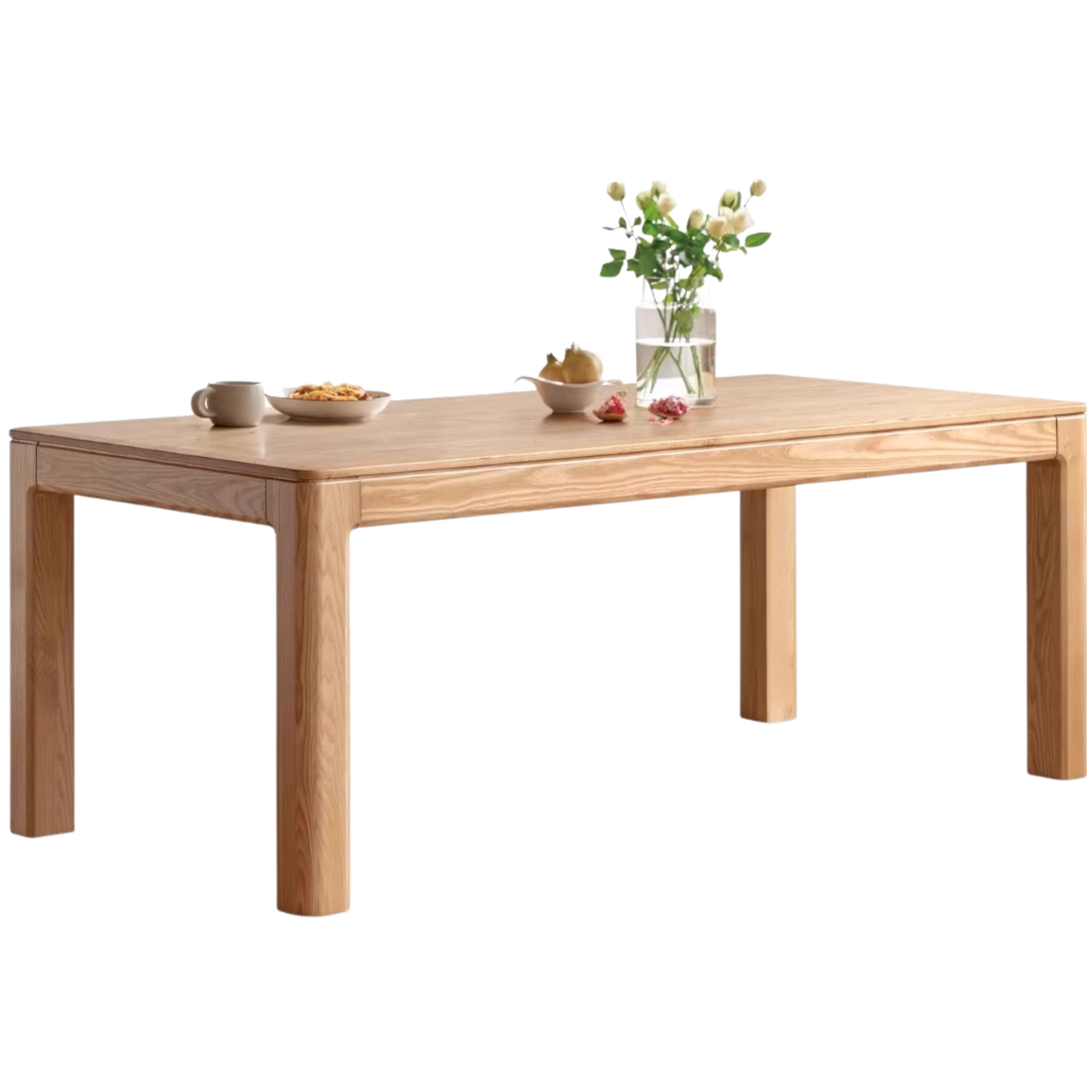 Oak, Red Oak Solid Wood Rectangular Dining Table