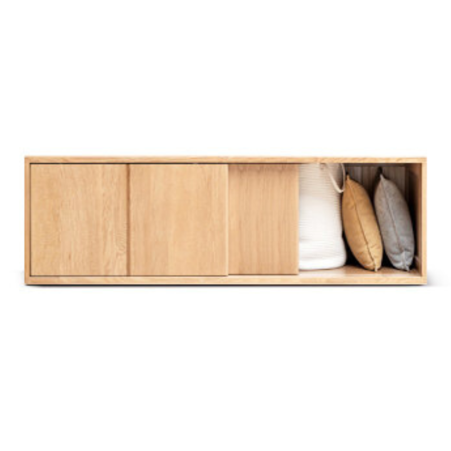 Oak Solid Wood Wardrobe Sliding Door-