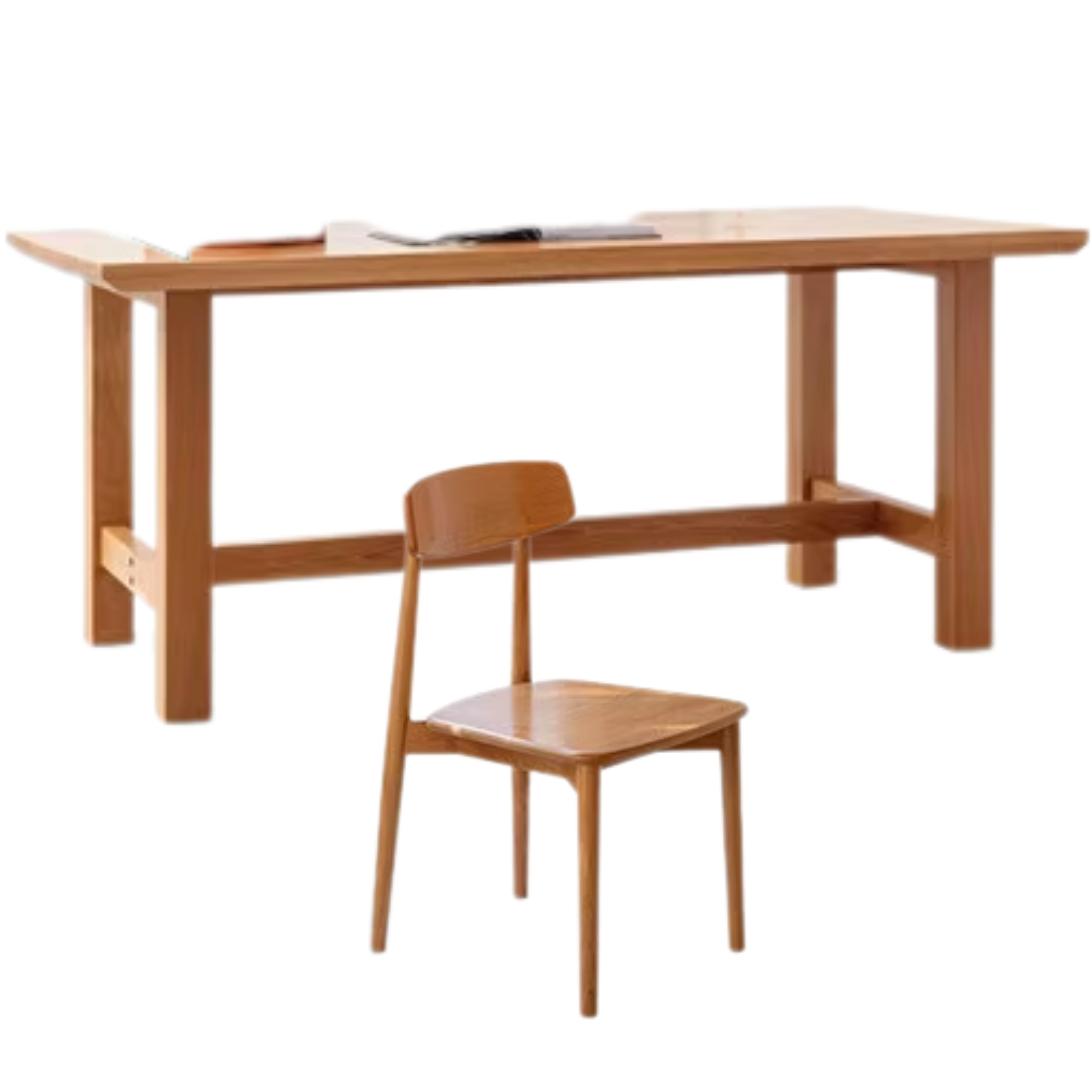 Oak, Ash, Poplar, Cherry Solid Wood Rustic Style Dining Table