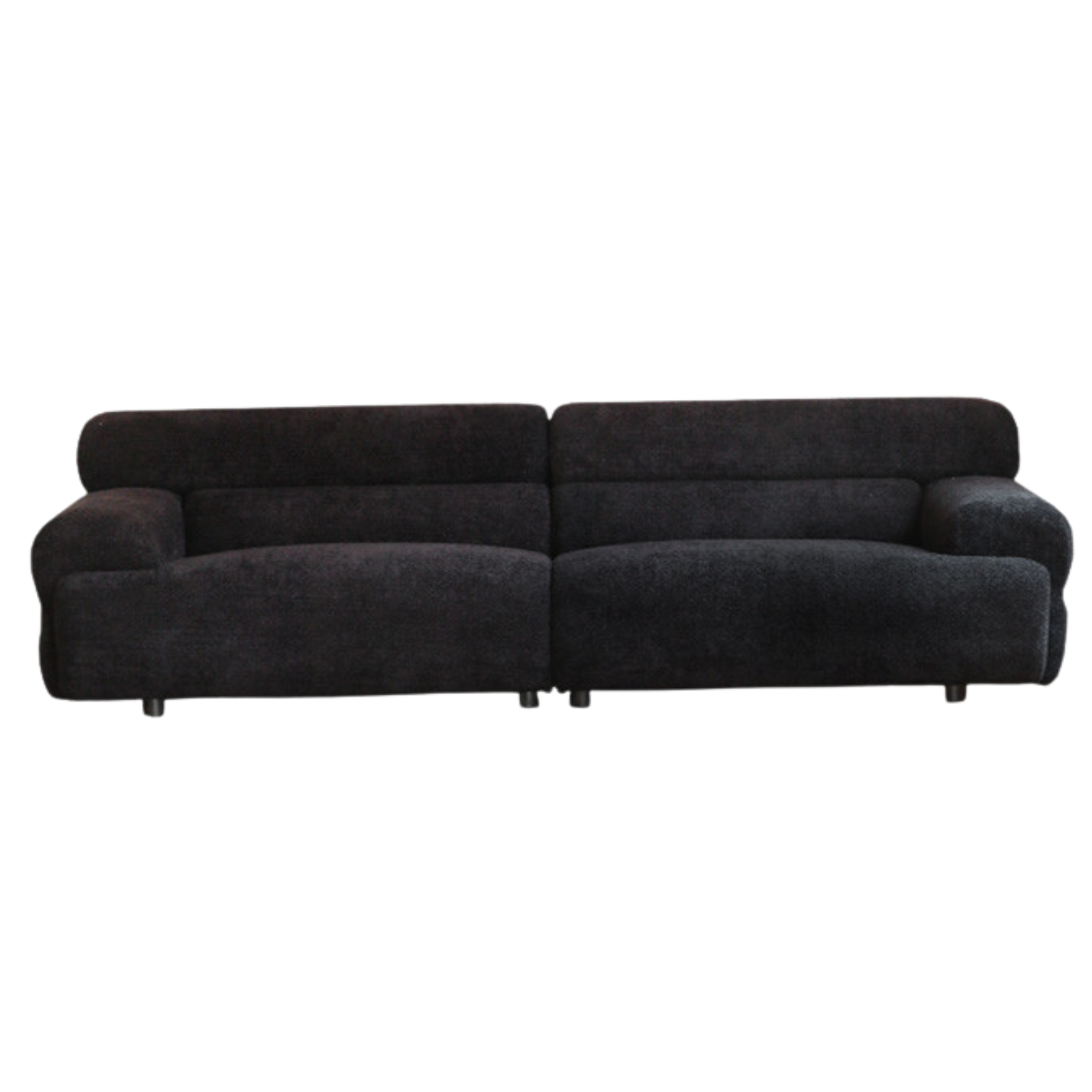 Velvet Three-seat Modular Fabric Sofa.