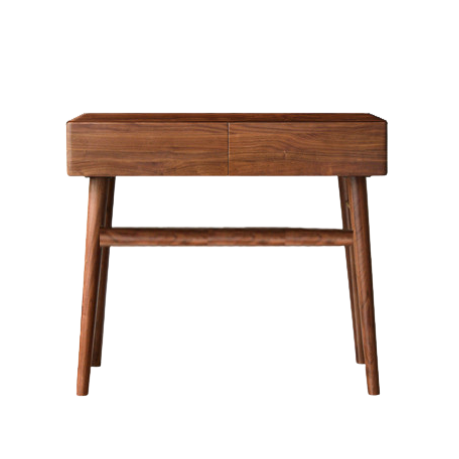 Black Walnut, Sandalwood Solid Wood Moon Makeup Mirror Dressing Table.