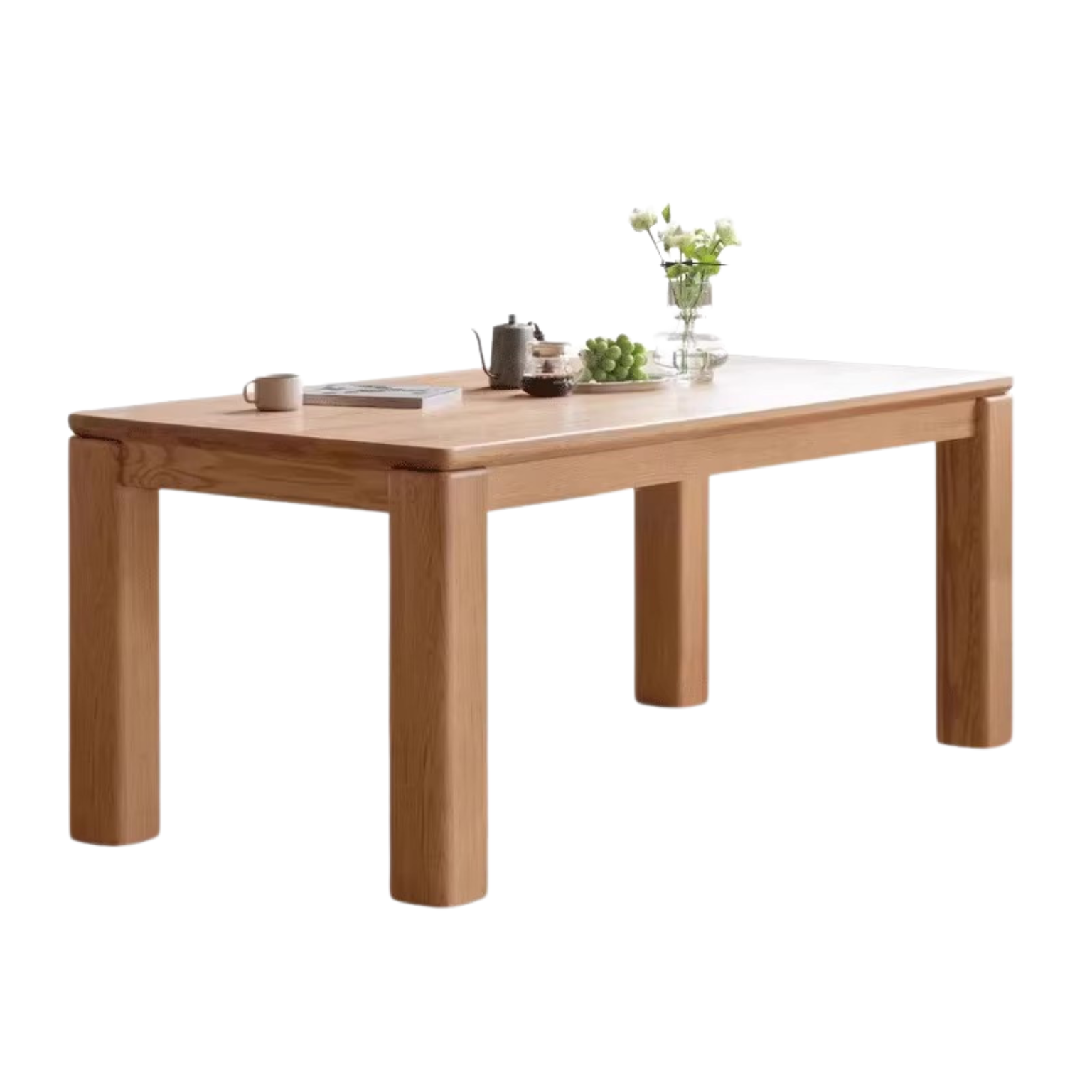 Oak Solid Wood Thick Legs Dining Table