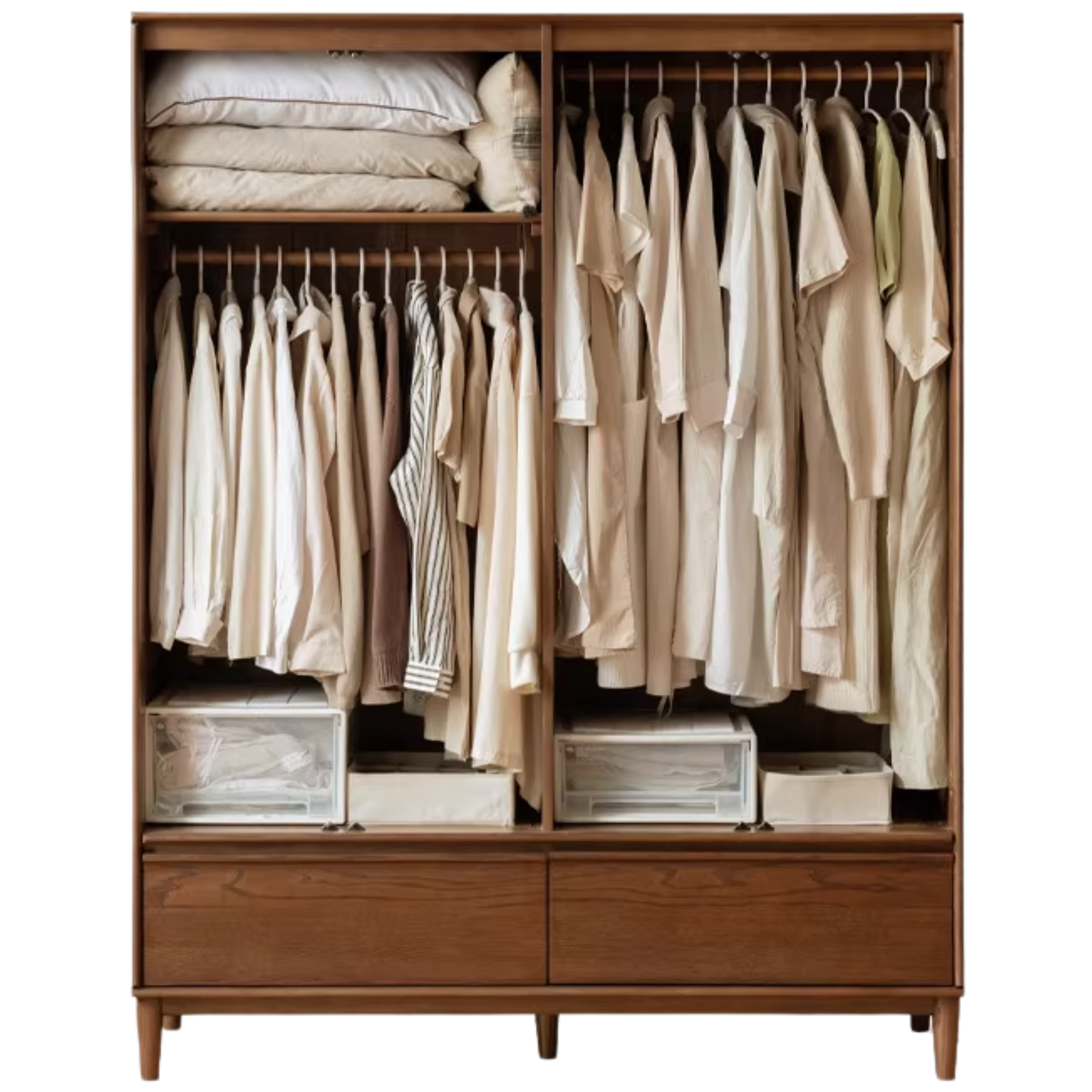 Oak Solid Wood Modern Wardrobe.