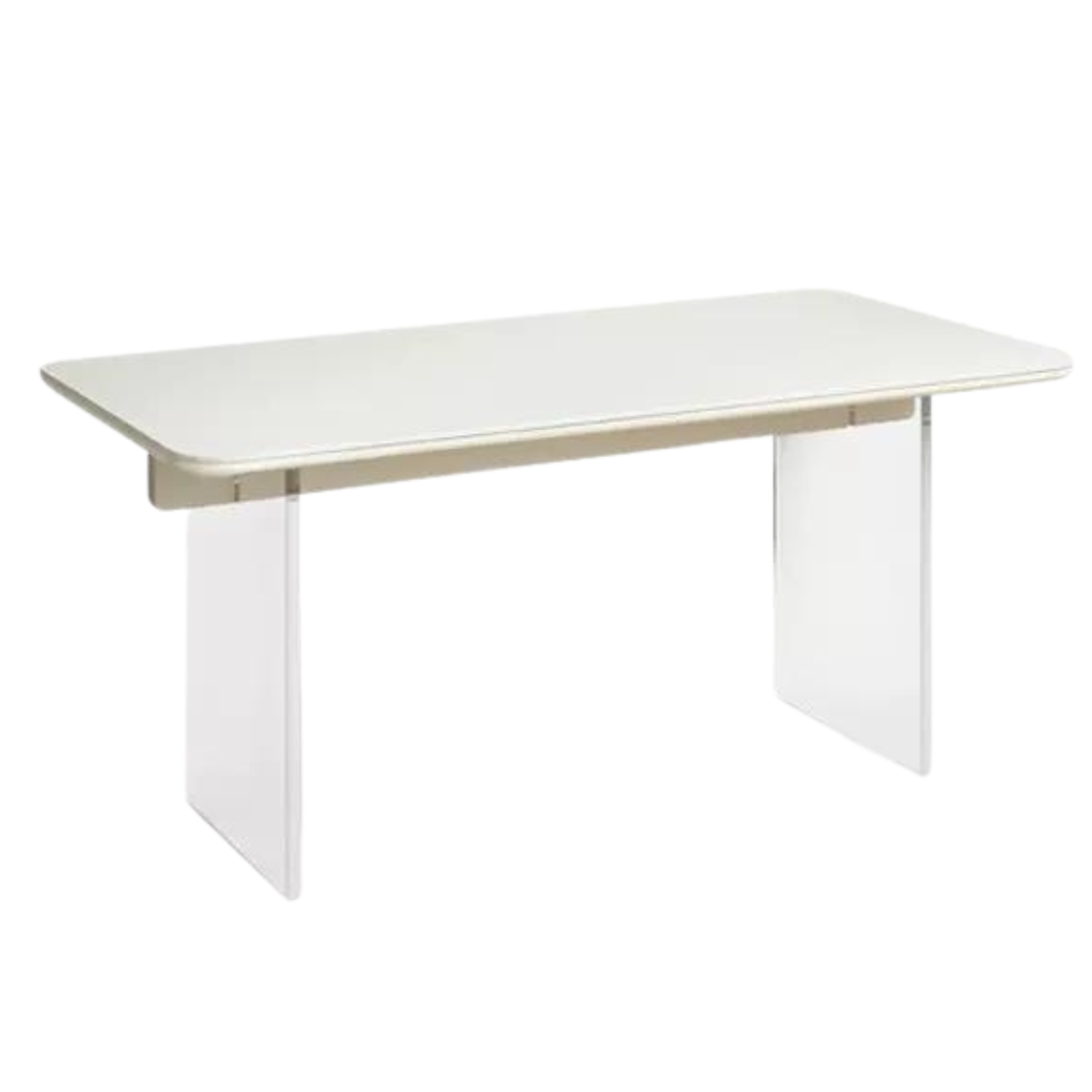 Solid Rubberwood Suspended Dining Table With Slate Top