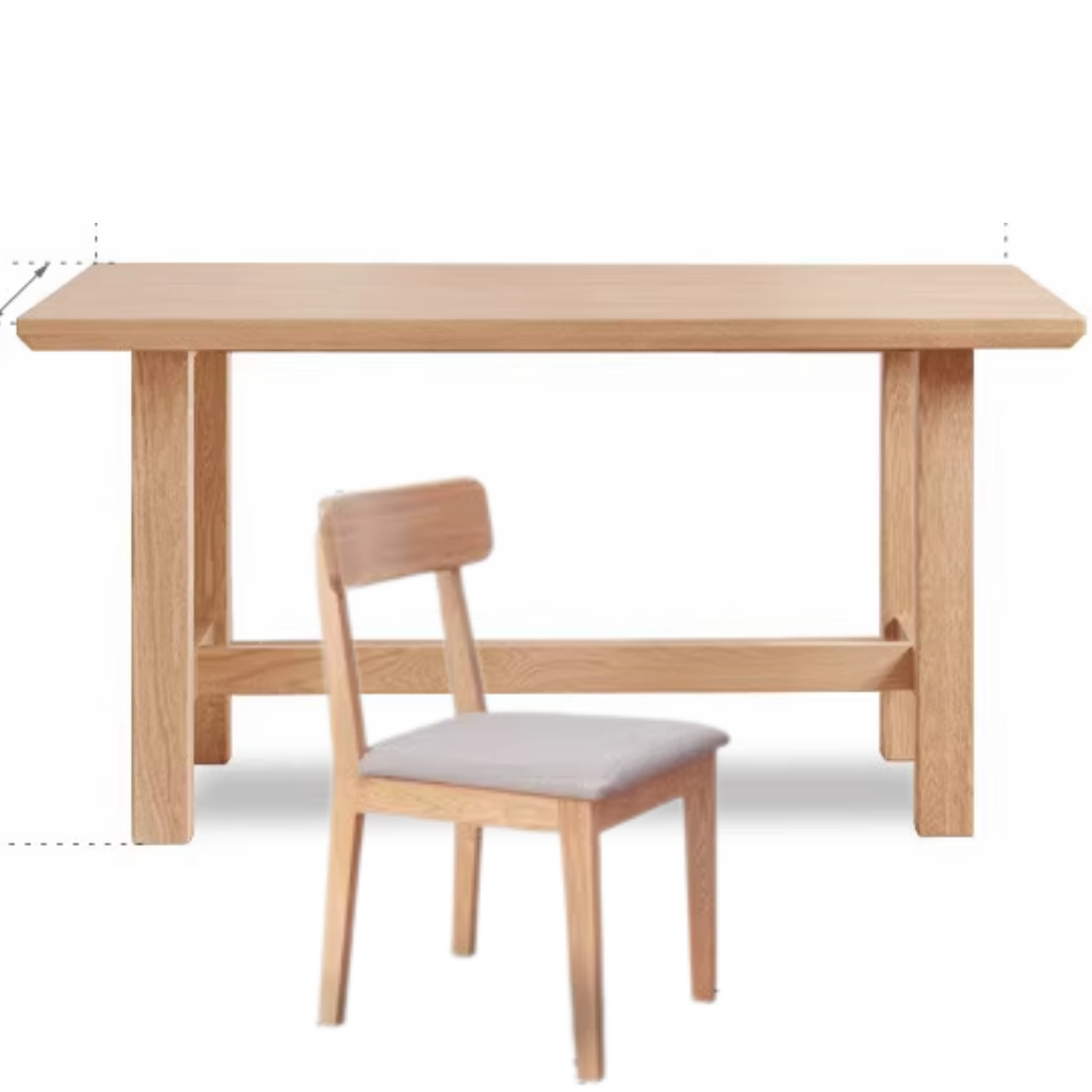 Oak, Ash, Poplar, Cherry Solid Wood Rustic Style Dining Table