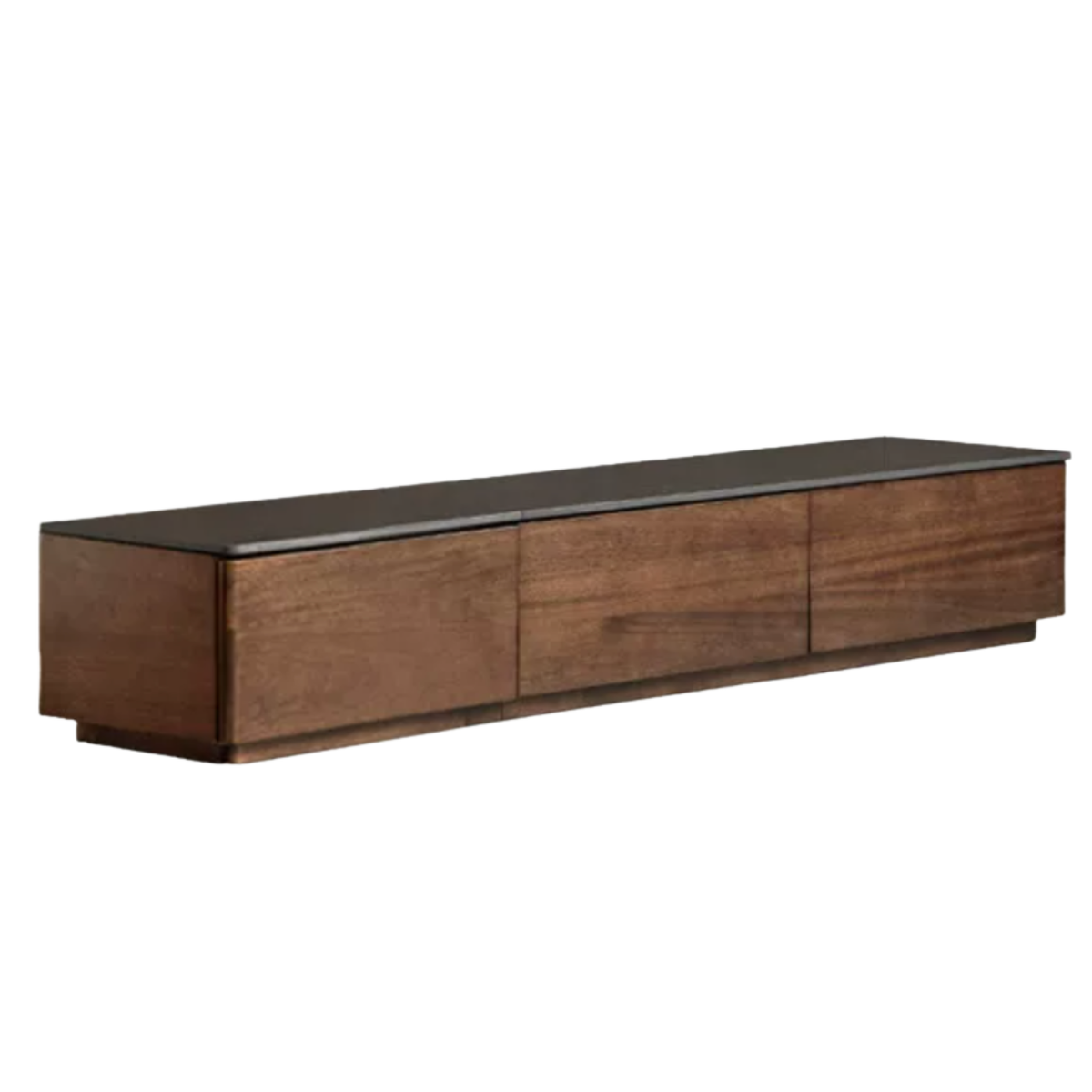 Black Walnut, Sandalwood Solid Wood Extra Long Modular TV Console