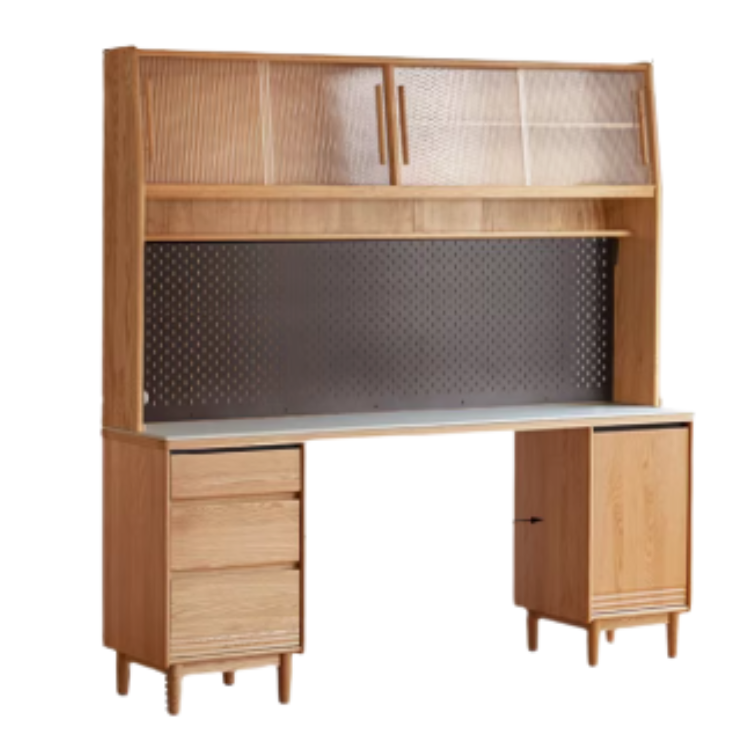 Oak, Ash Solid Wood Modern Rock Board Sideboard