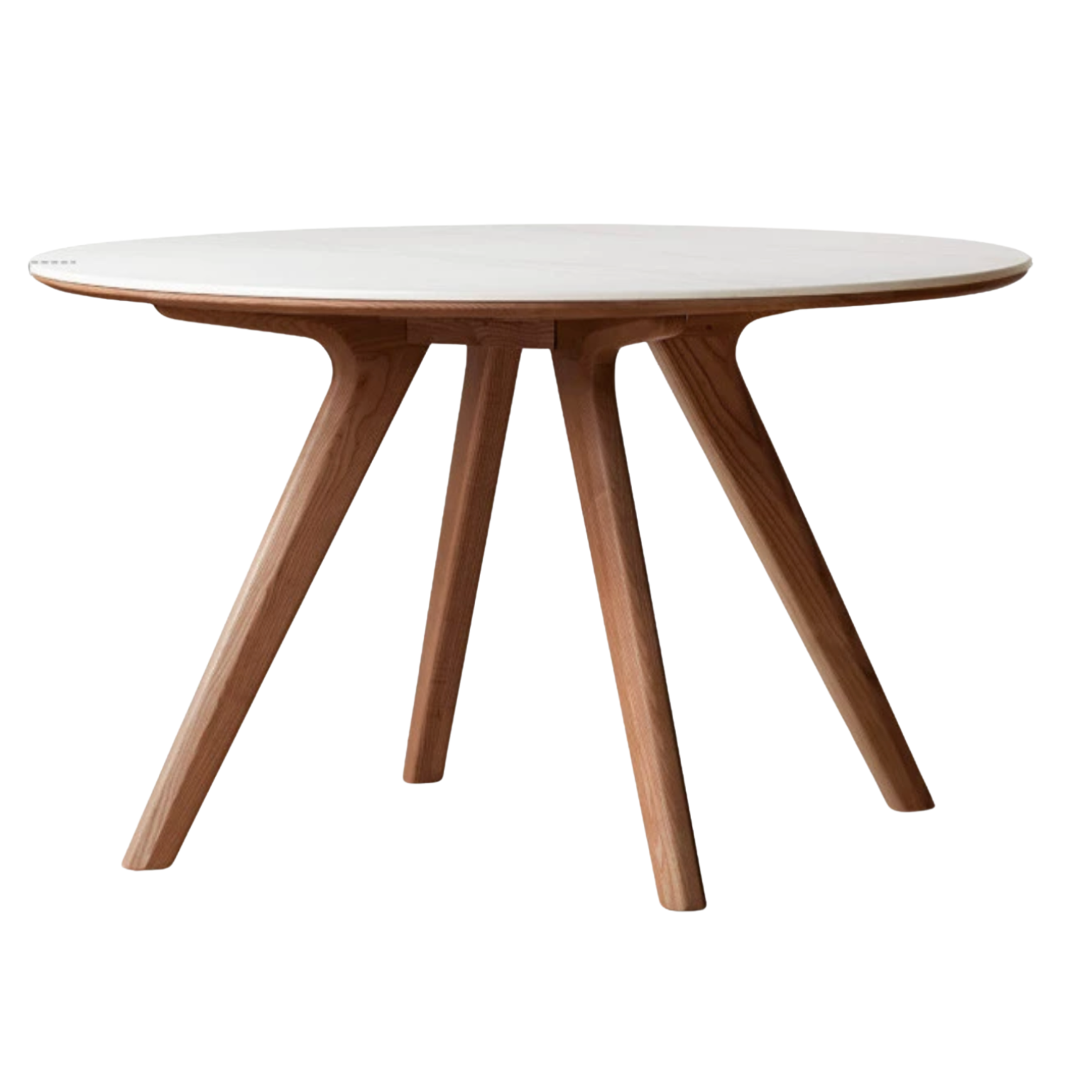 Ash Solid Wood Modern Rock Round Table.