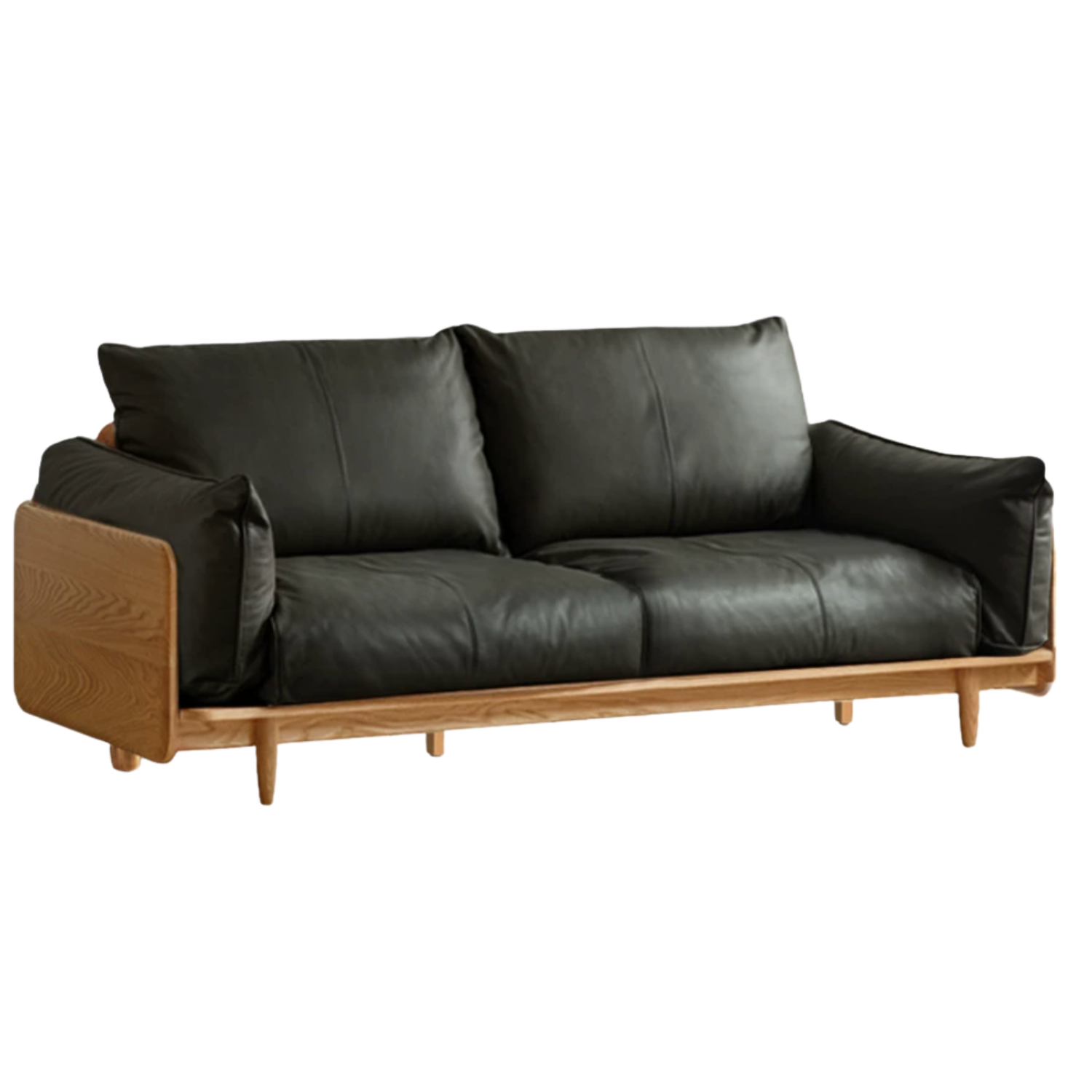 Oak, Ash Solid Wood genuine leather, fabric Sofa