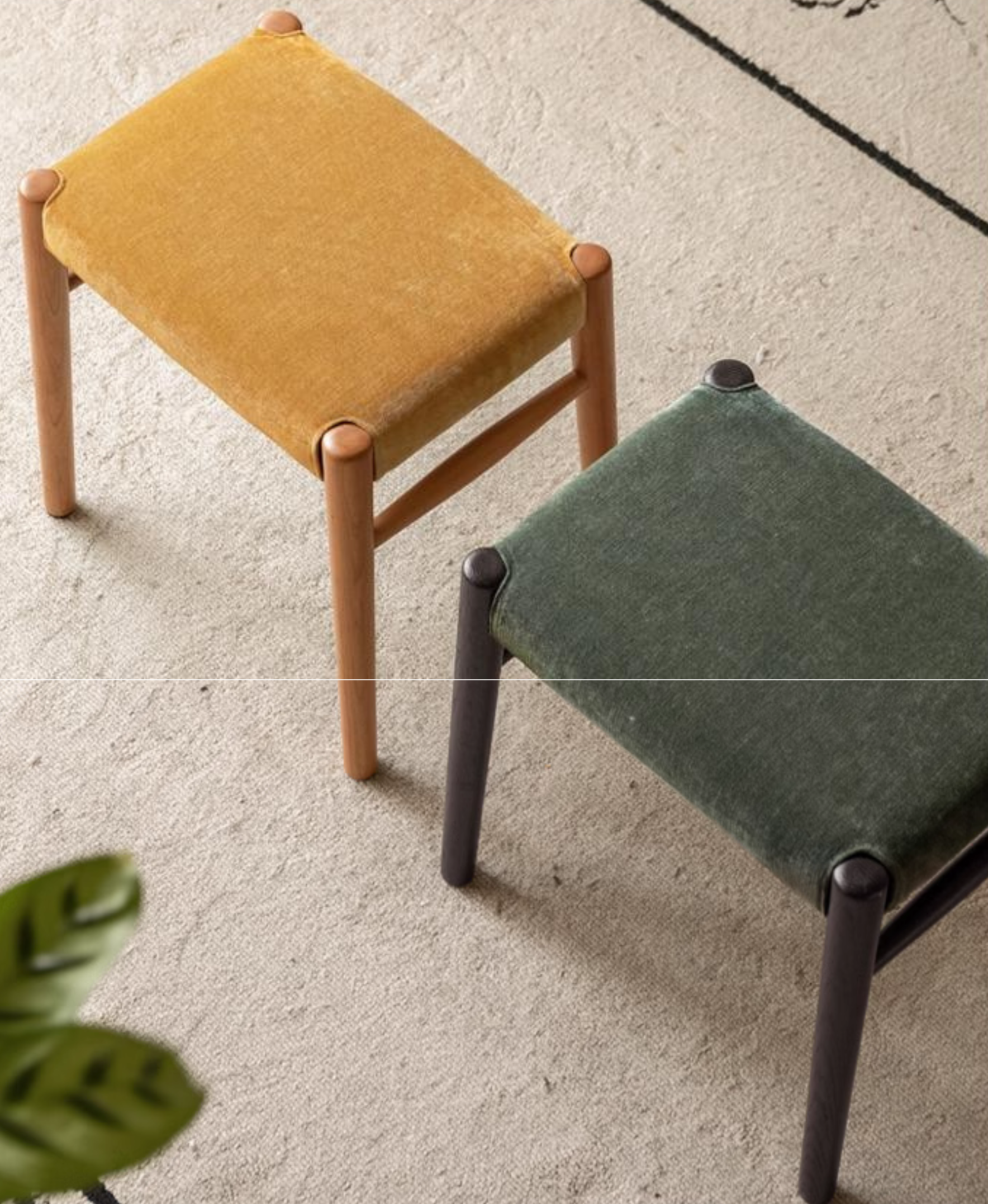 Oak Solid Wood Retro Makeup Stool