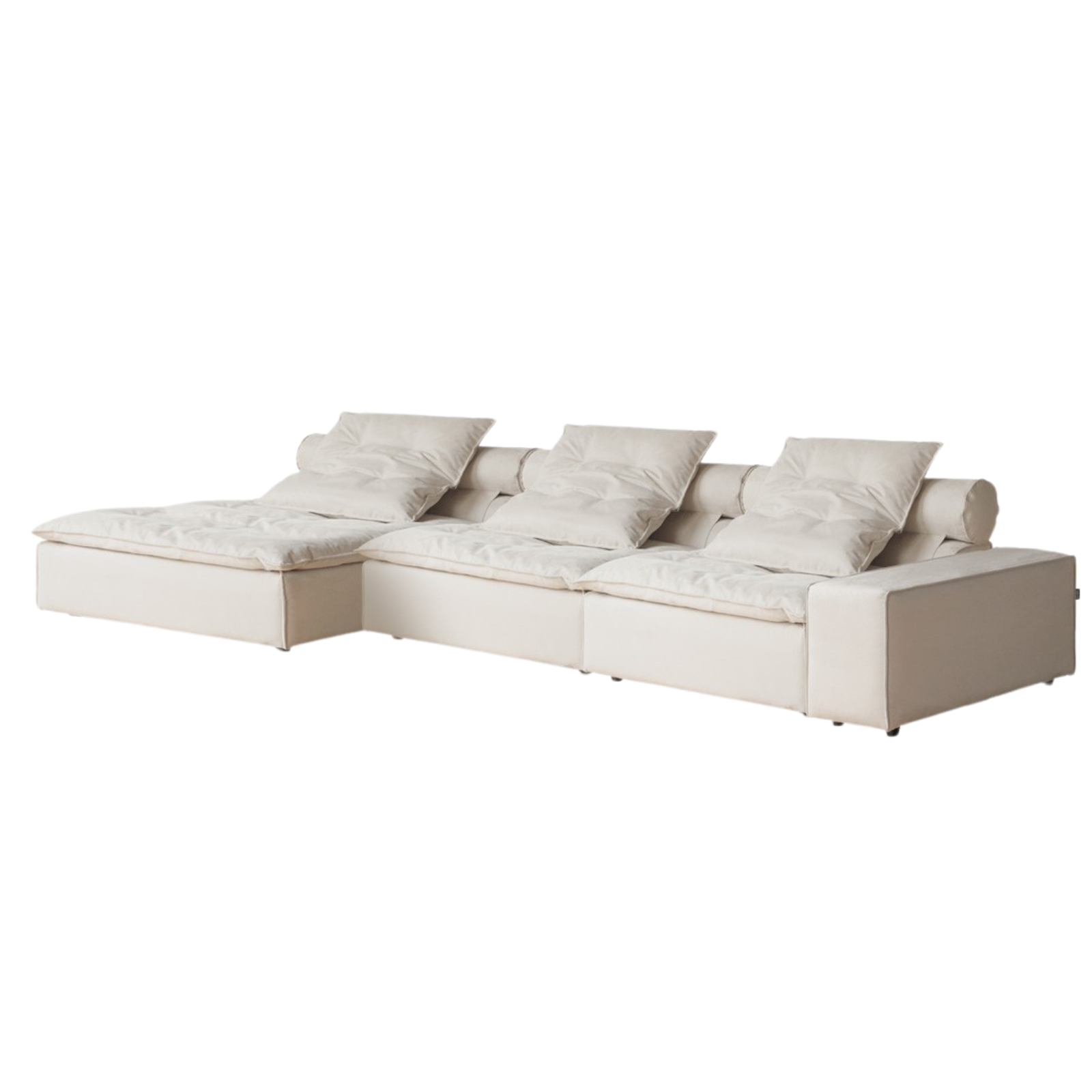 Fabric French Cream Style Modular Sofa.