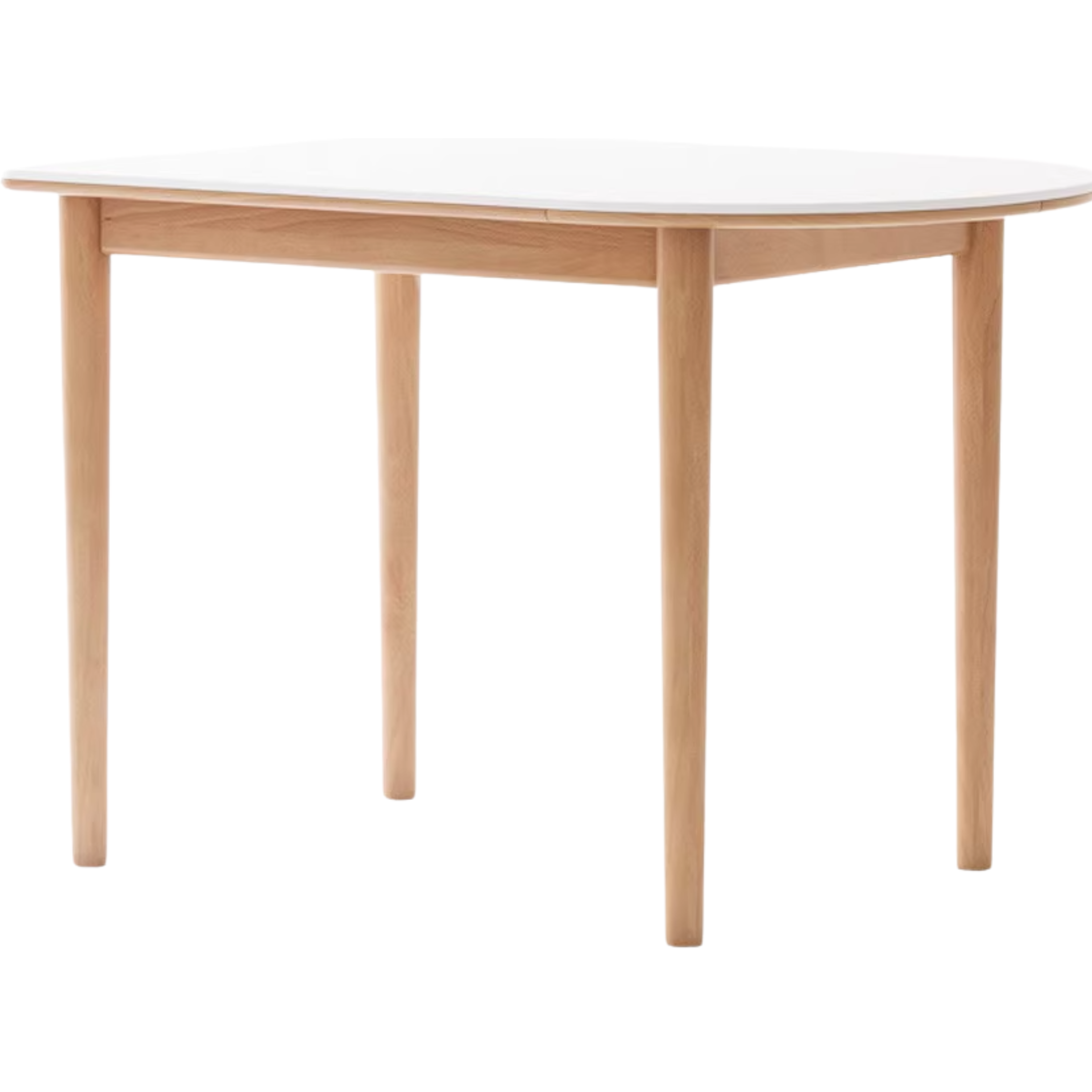 Oak, Beech Solid Wood Rock Slab Semi-Circular Dining Table
