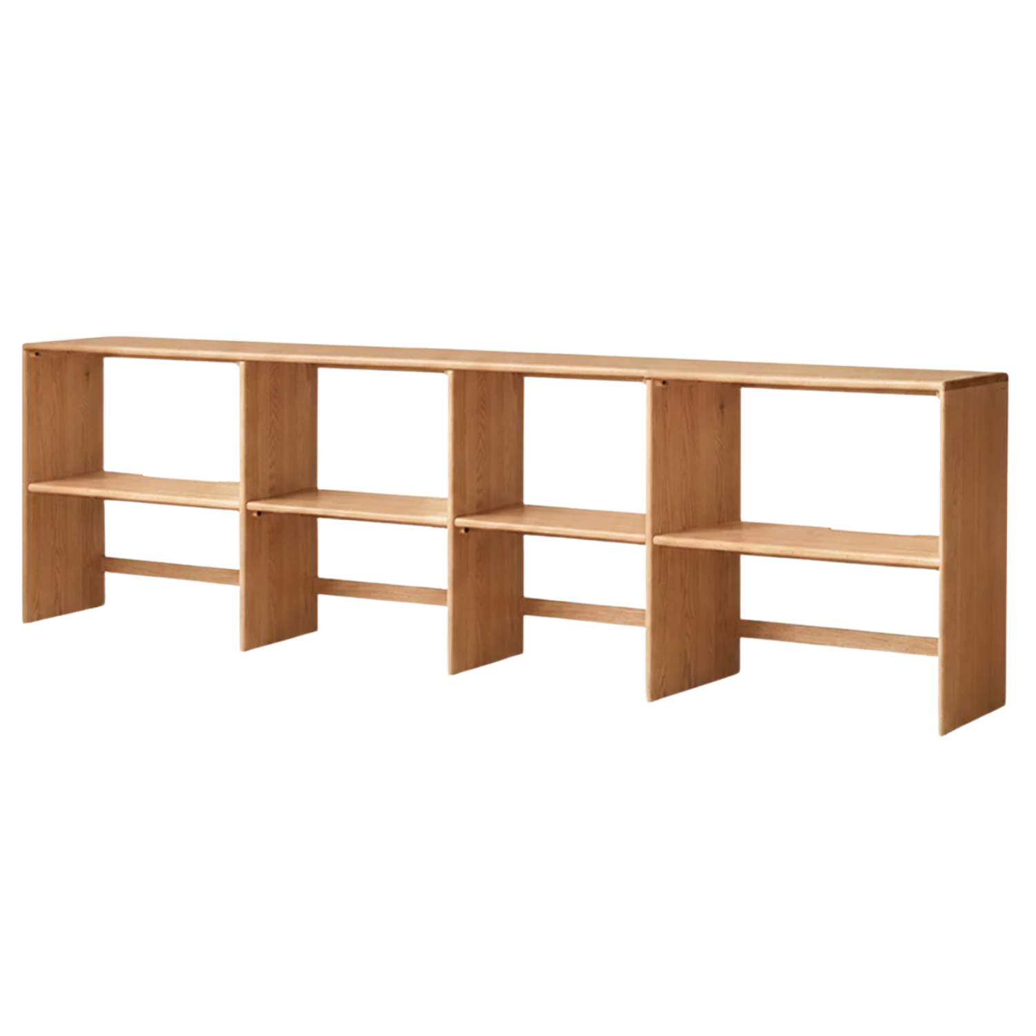 Oak, Solid Rubberwood TV Cabinet Minimalist Children's Toy Storage