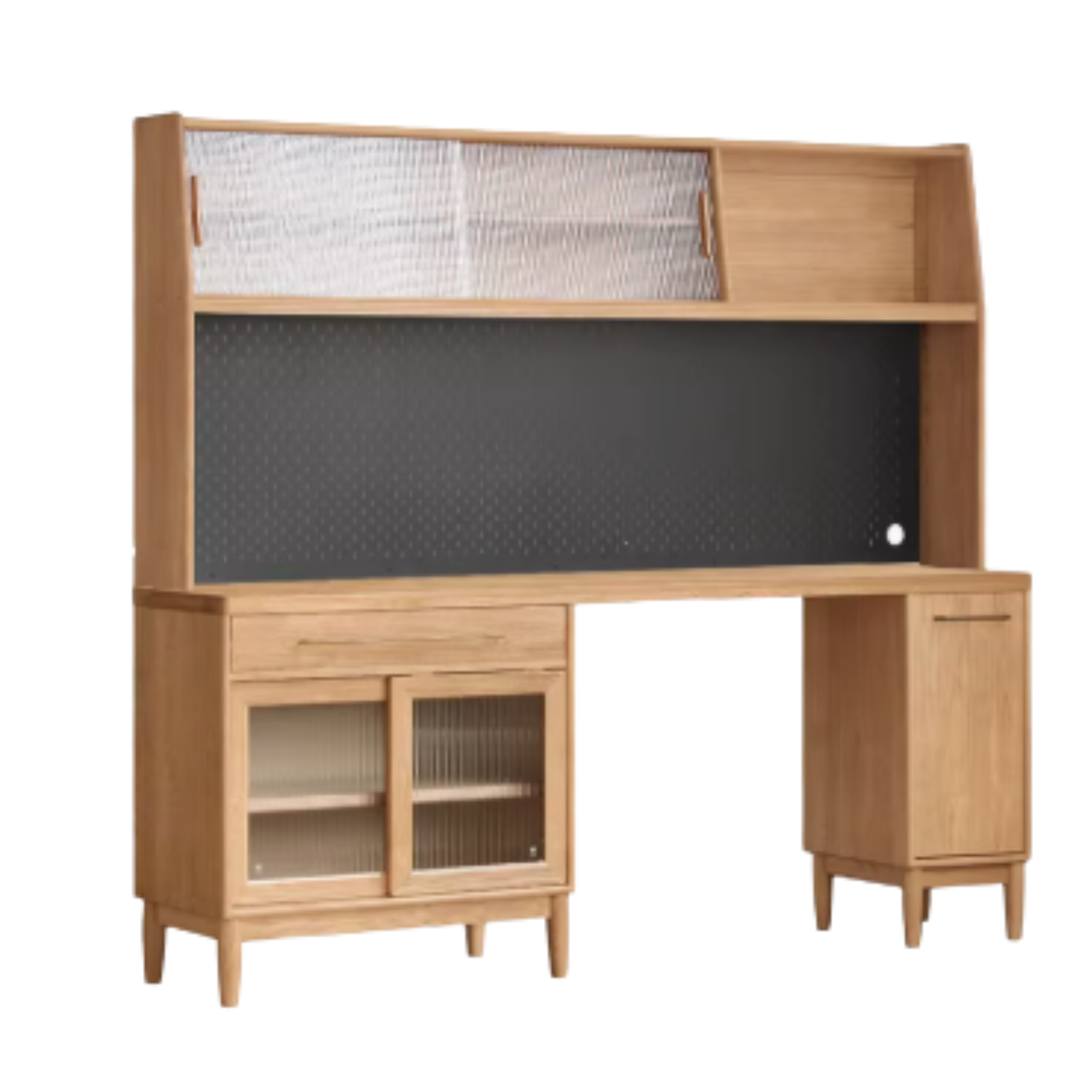 Solid RubberWood, Oak Solid Wood Large Capacity Dining Sideboard