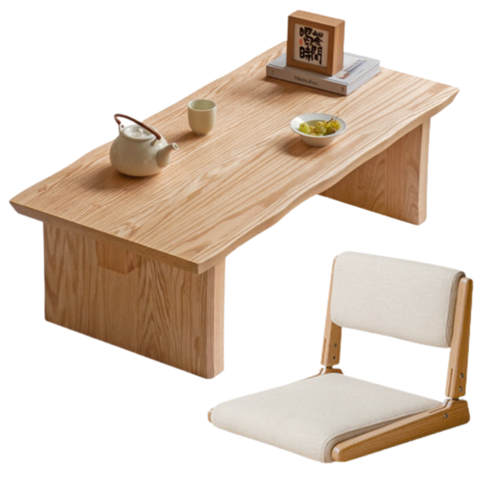 Ash, Birch, Oak Solid Wood Minimalist Square Japanese Style Tea Table