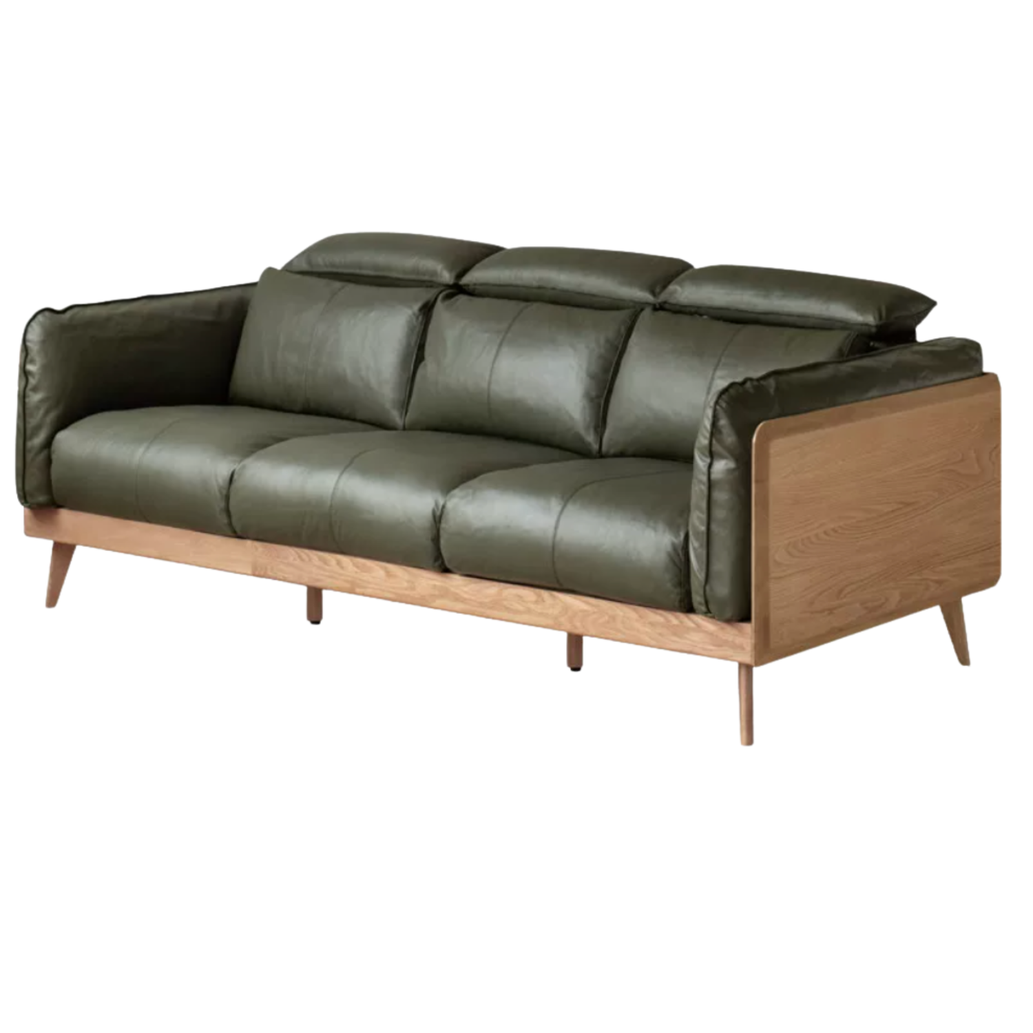 Oak, Ash Solid Wood High-Back Adjustable leather, fabric Sofa