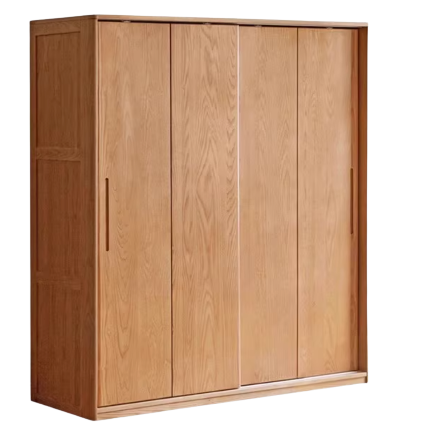 Oak, Ash Solid Wood Wardrobe With Sliding Doors