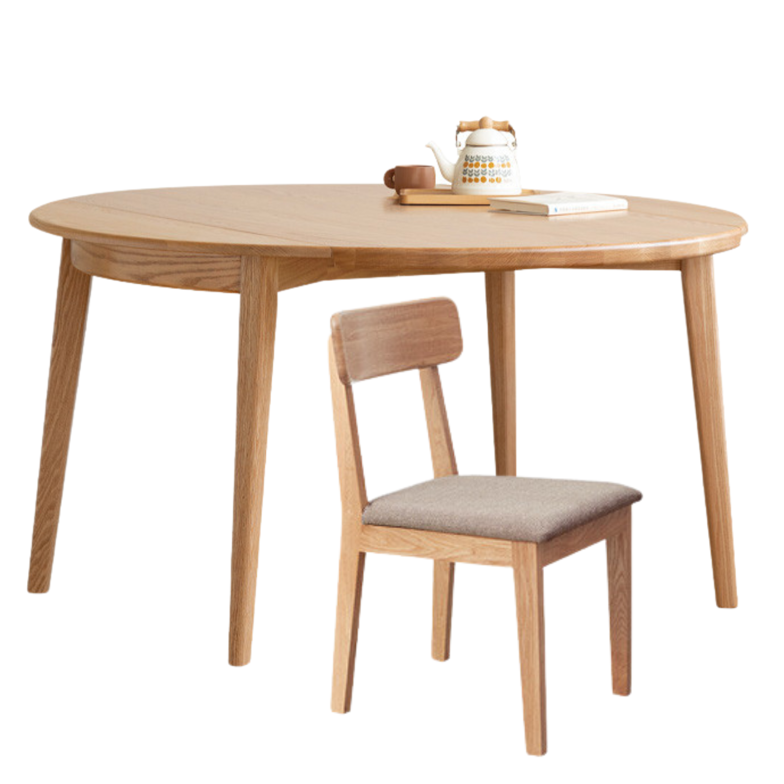 Oak Solid Wood Folding Dining Table