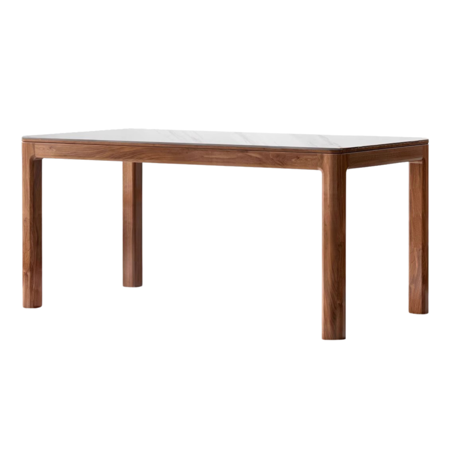 Black Walnut, Sandalwood Solid Wood Rock Slab Dining Table
