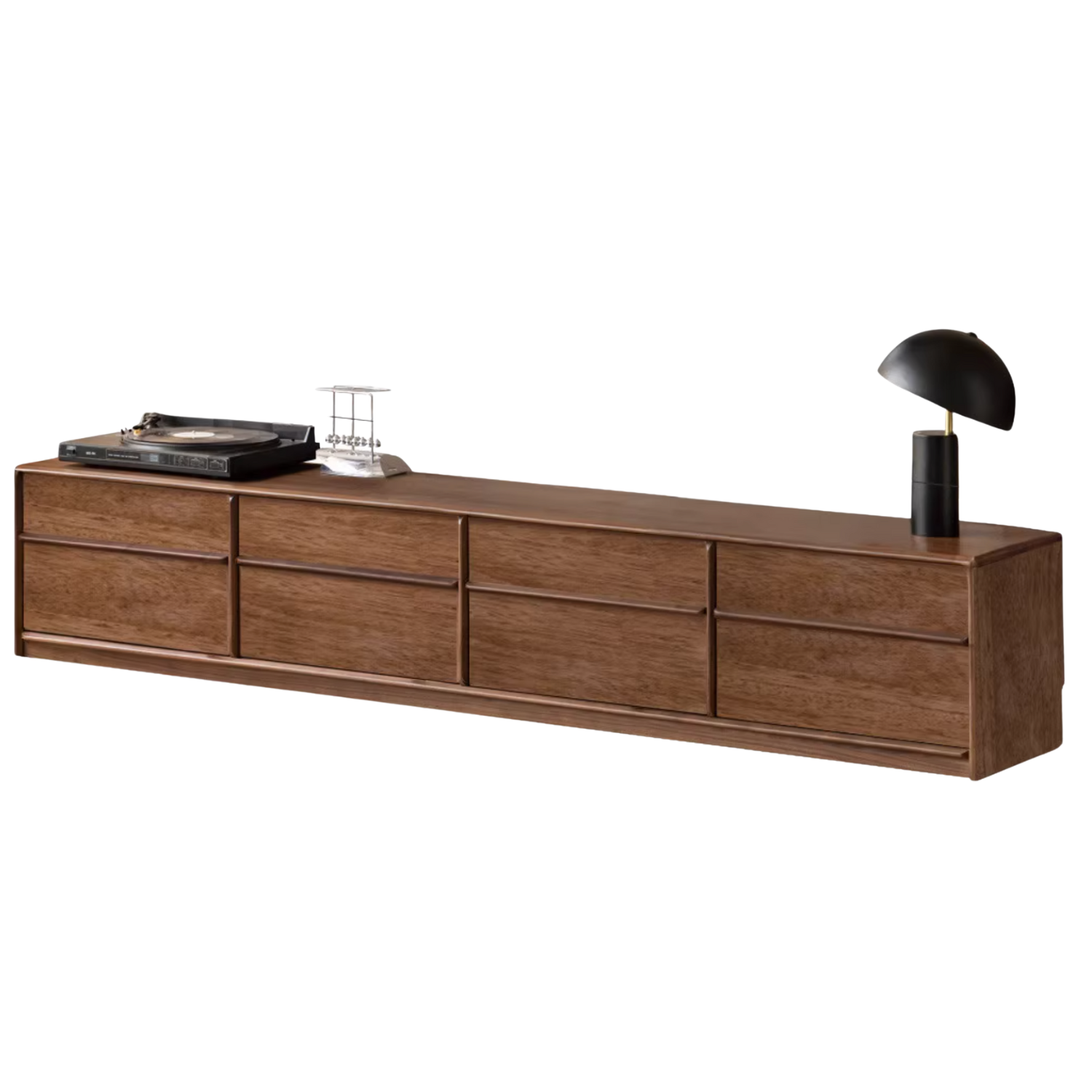 Black Walnut, Sandalwood, Ash, Oak Solid Wood Italian Light Luxury Floor TV Cabinet.