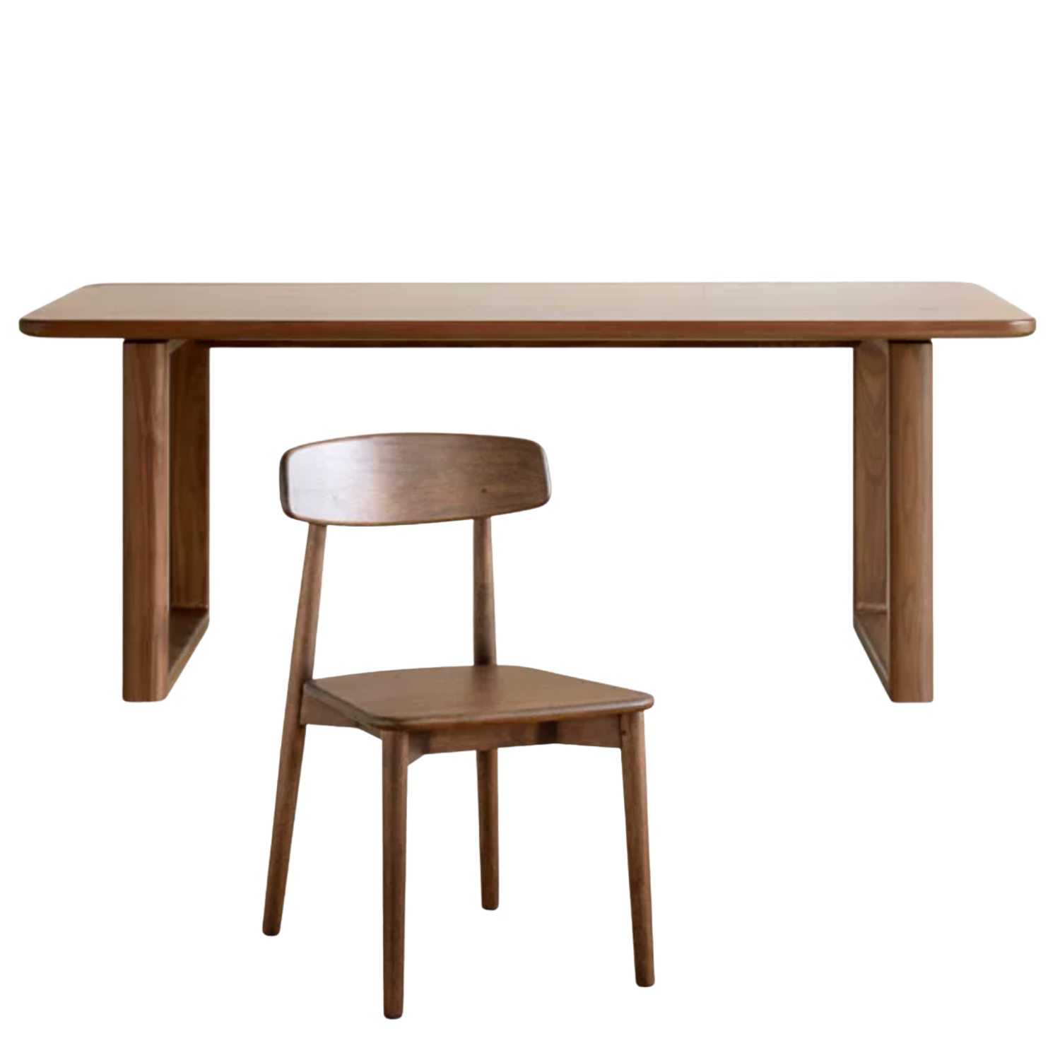 Oak, Ash, Sandalwood, Black Walnut Solid Wood Full Large Plate Dining Table