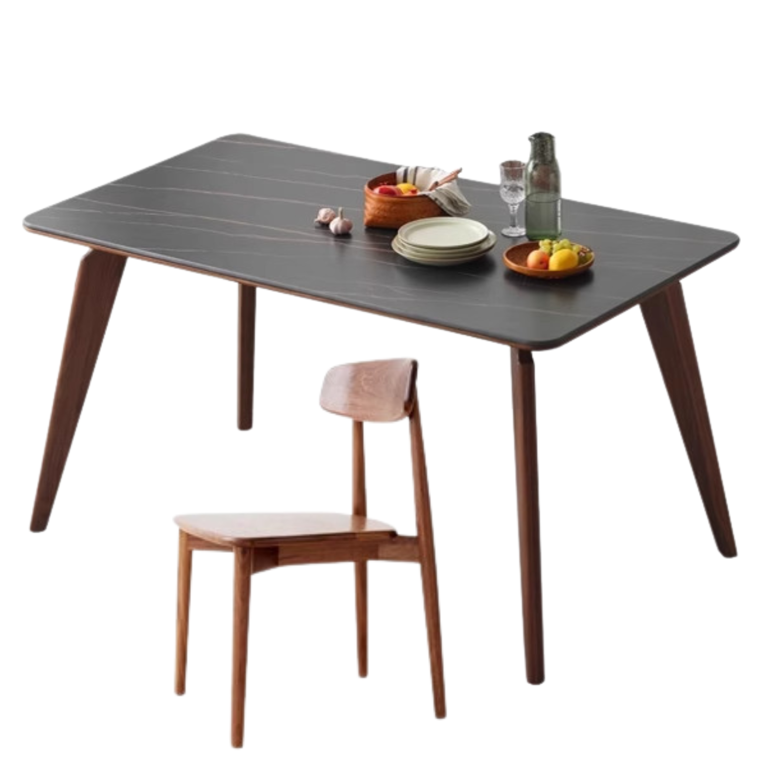 Black Walnut Solid Wood Slate North American Dining Table