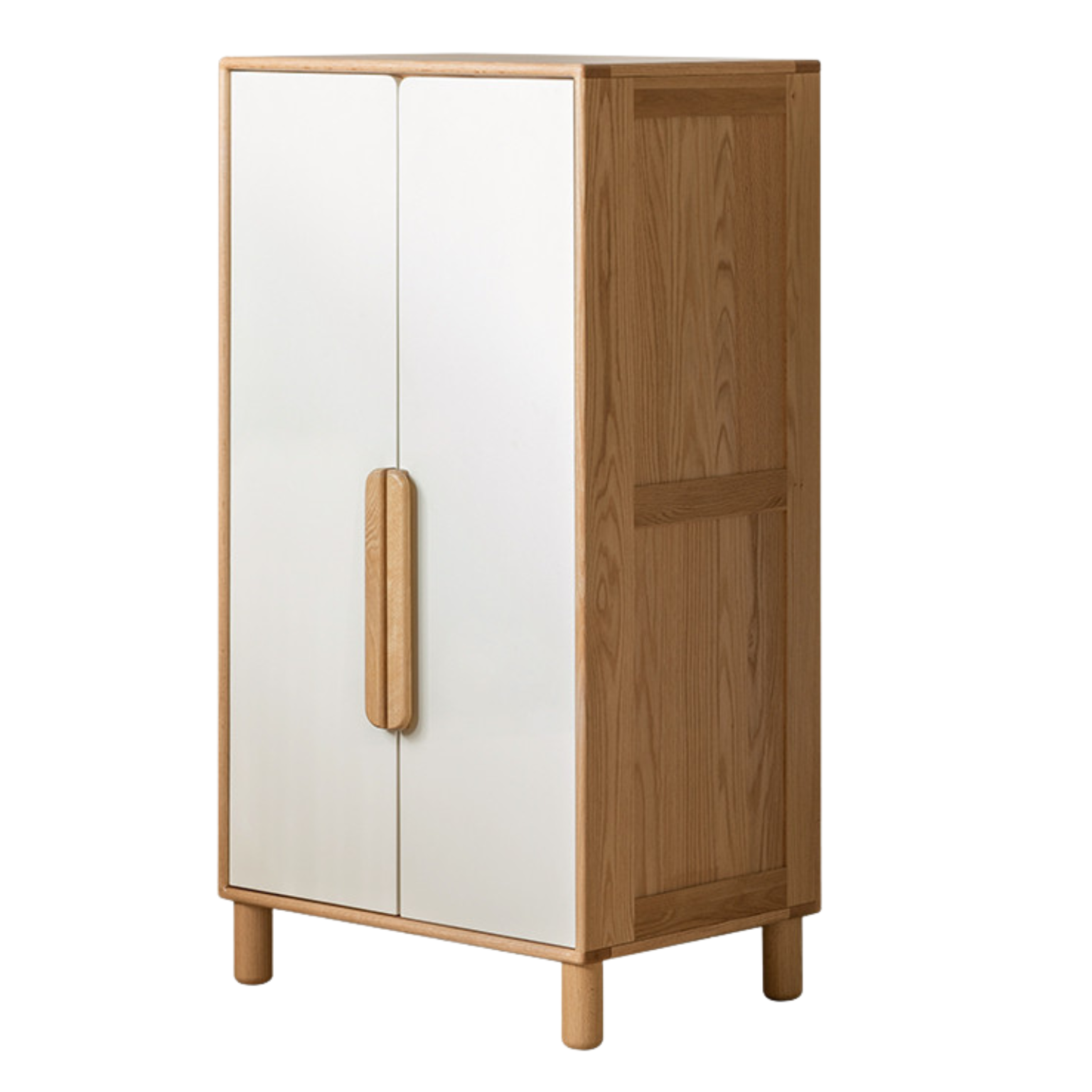 Oak Solid Wood Children's Wardrobe Combination Storage Cabinet