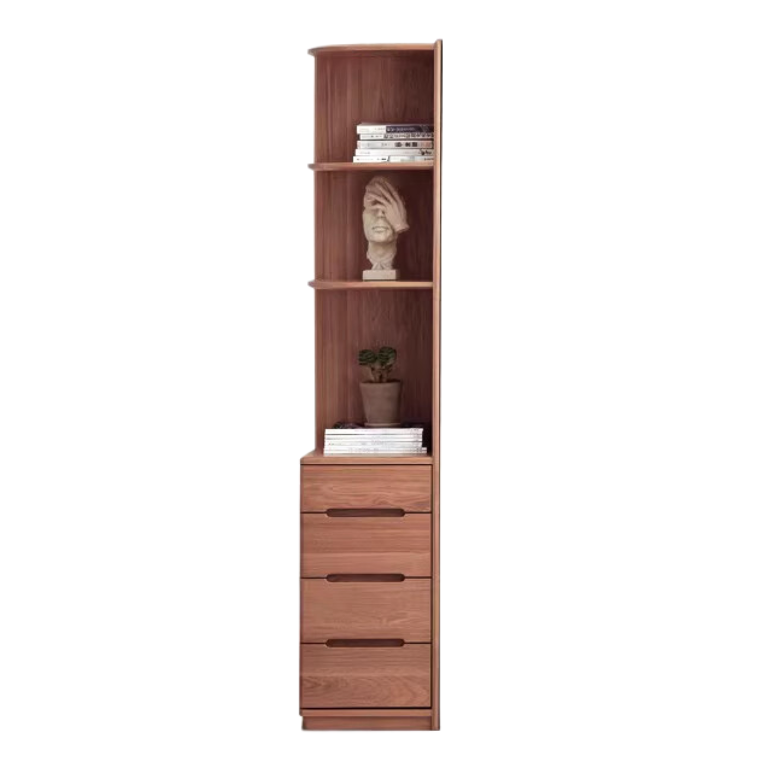 Oak Solid Wood Bookcase Free Combination Floor-to-ceiling Bookshelf