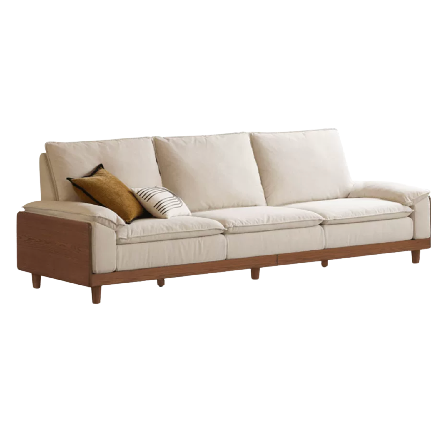 Black Walnut, Ash Solid Wood High Back Sofa
