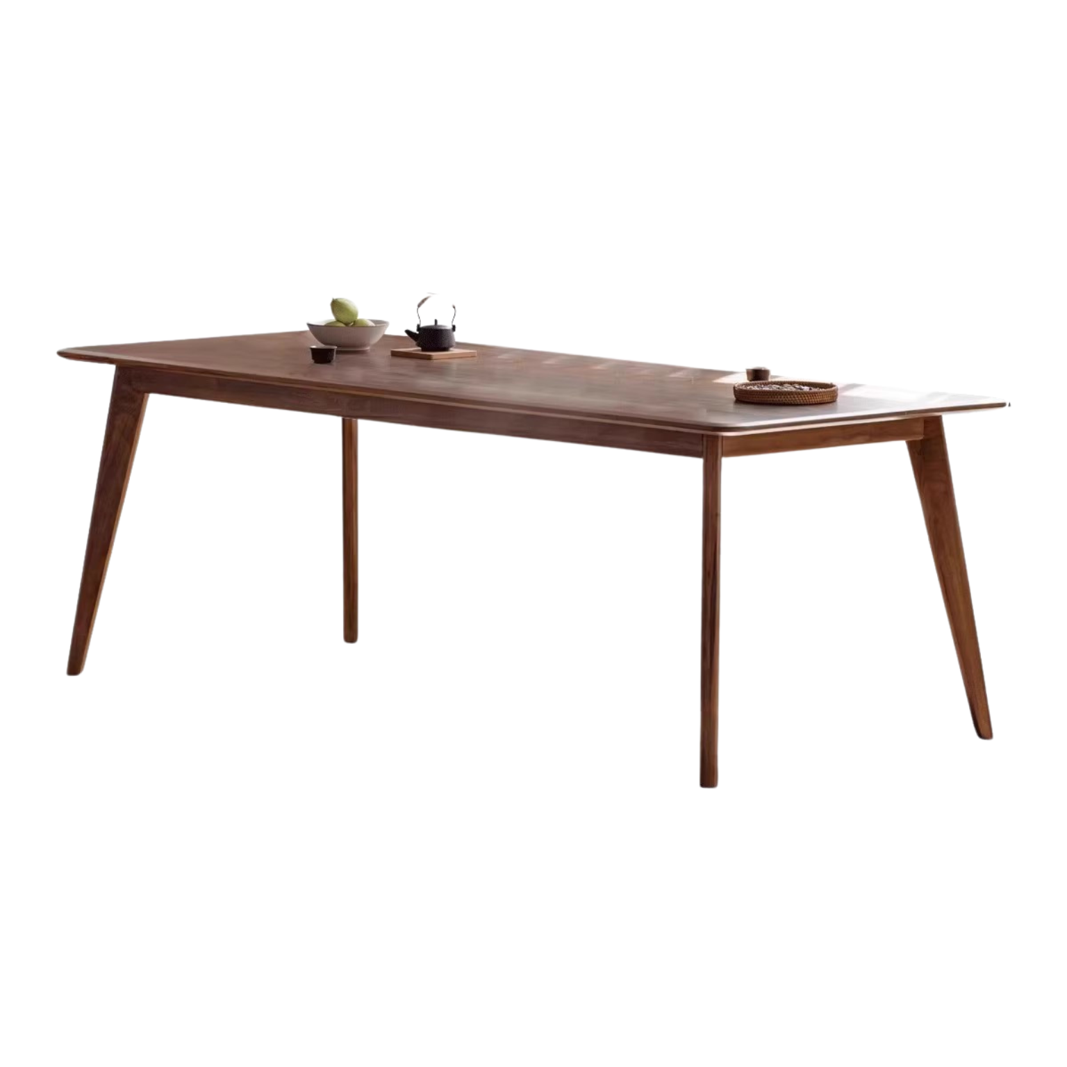 Sandalwood, Black Walnut Solid Wood North American Dining Table
