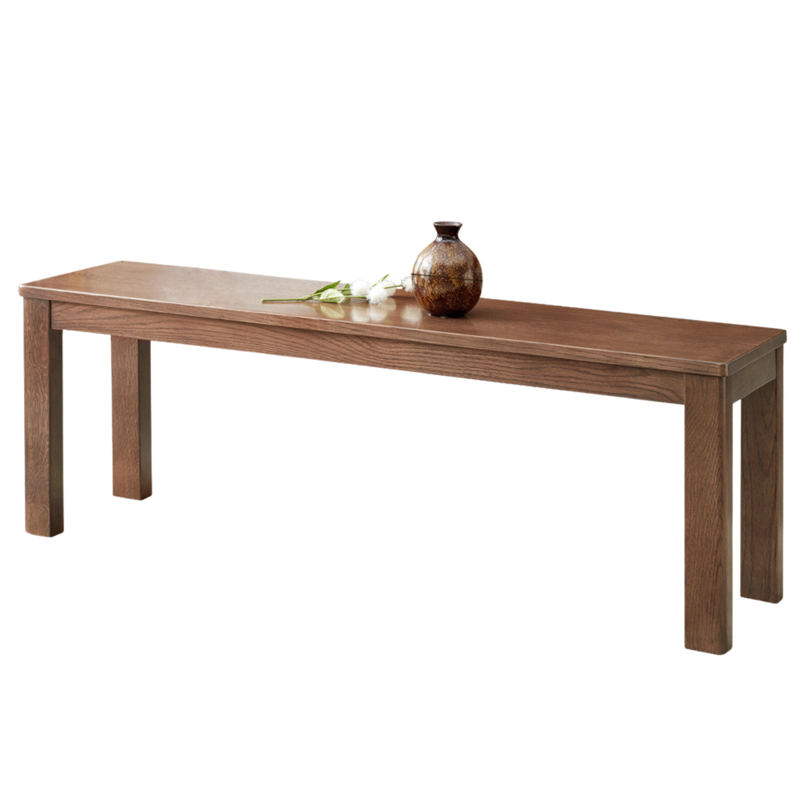 Ash, Oak, Beech, Solid Rubberwood Wide Seat Bench