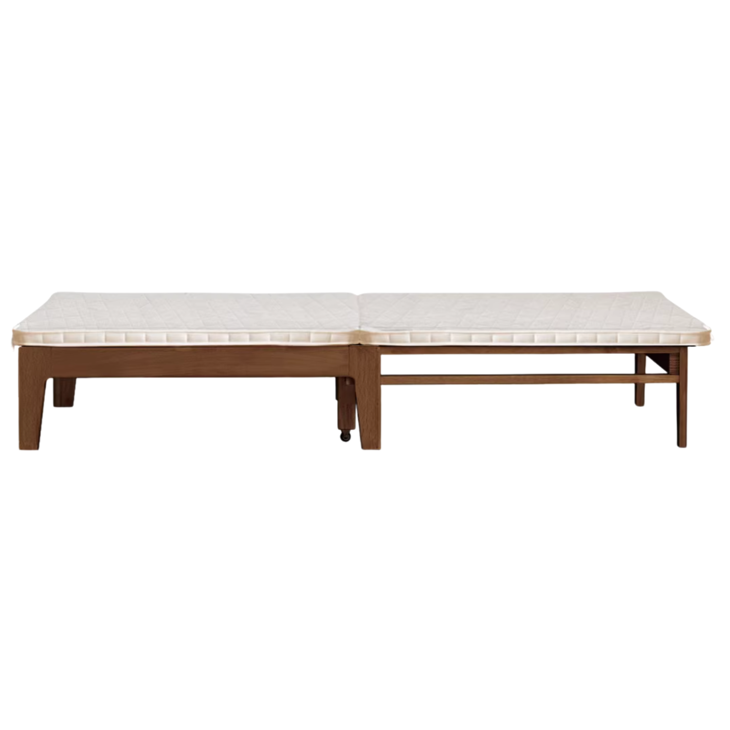 Oak, Beech, Solid Rubberwood Folding Single Retractable Sofa Bed.