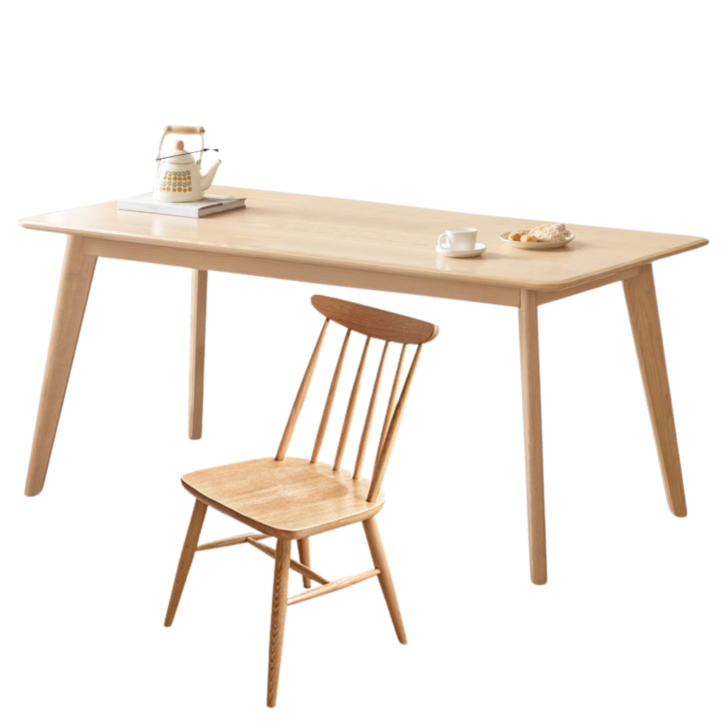 Oak, Ash Solid Wood Dining Table