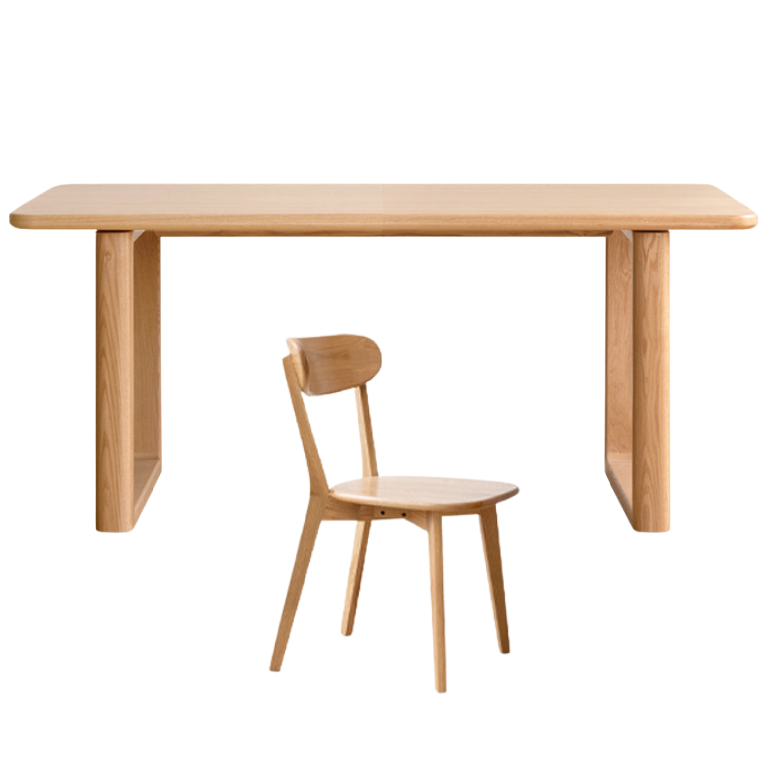 Oak Solid Wood Large Plate Dining Table