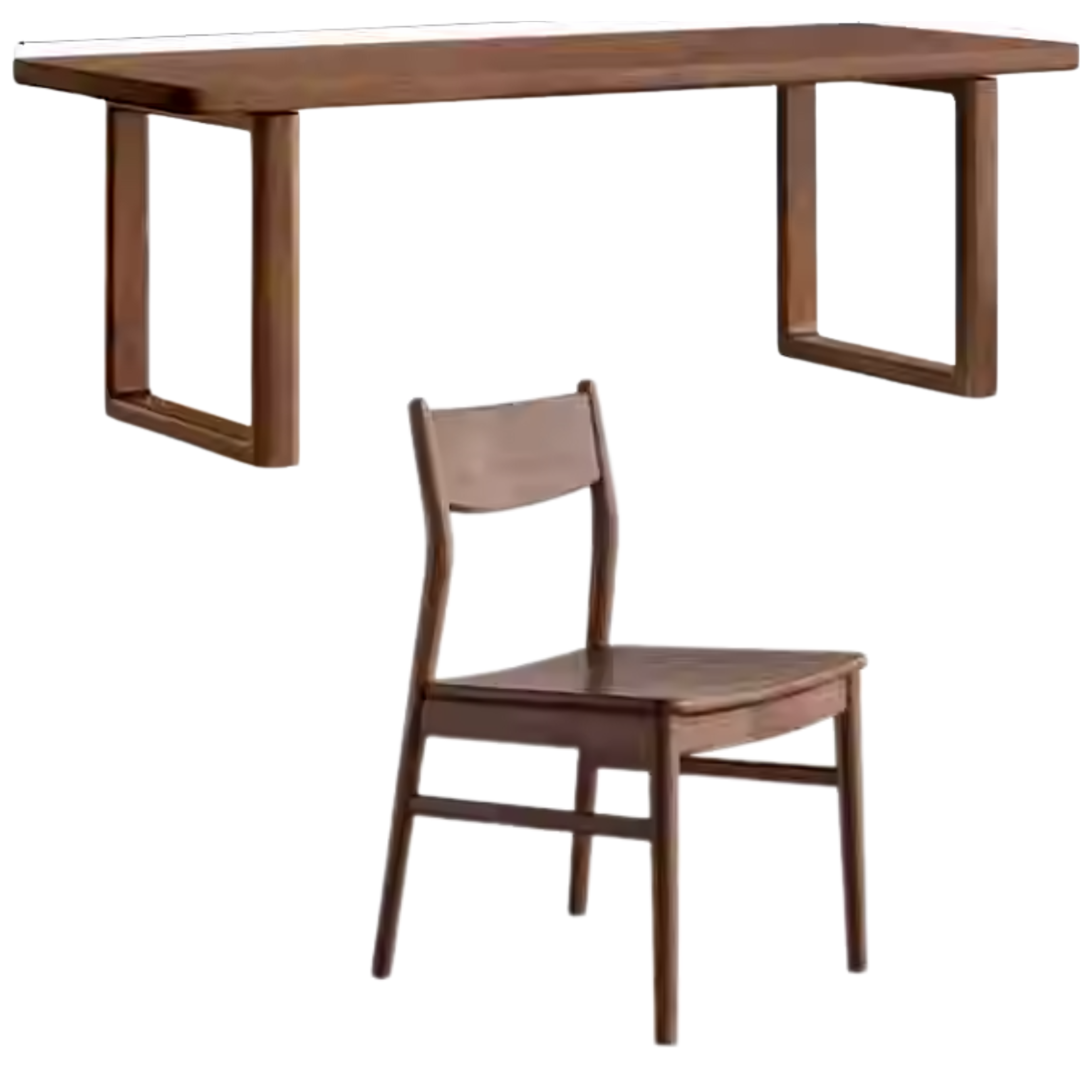 Black Walnut Solid Wood Large Board Dining Table