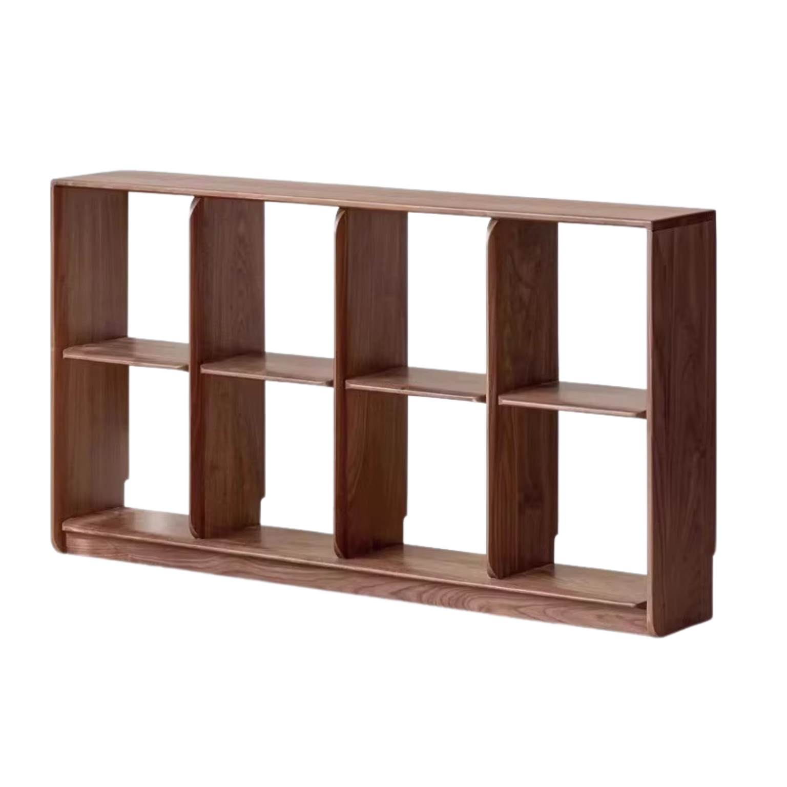 Sandalwood, Black Walnut Solid Wood Bookshelf Shelf Free Lattice Combination