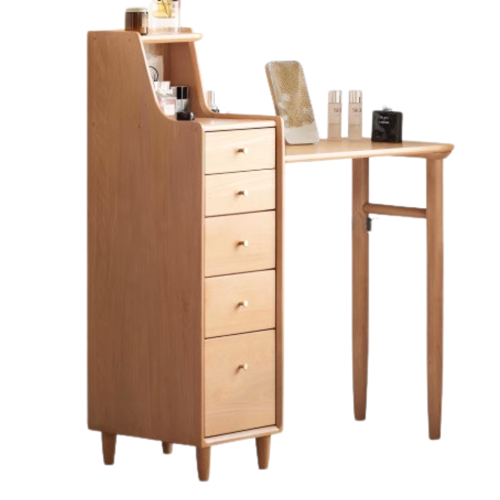 European Beech Solid Wood Telescopic Dressing Table.