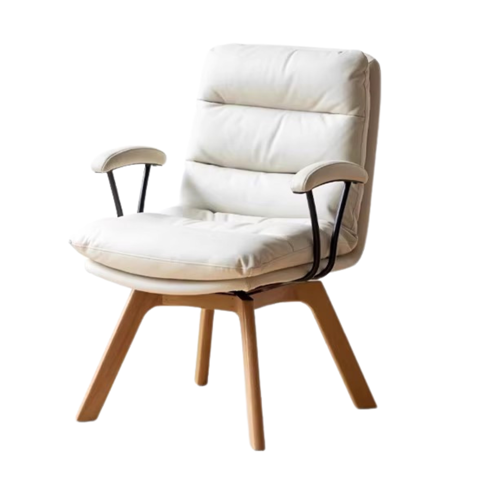 Beech Solid Wood Rotating Chair Technical Fabric.