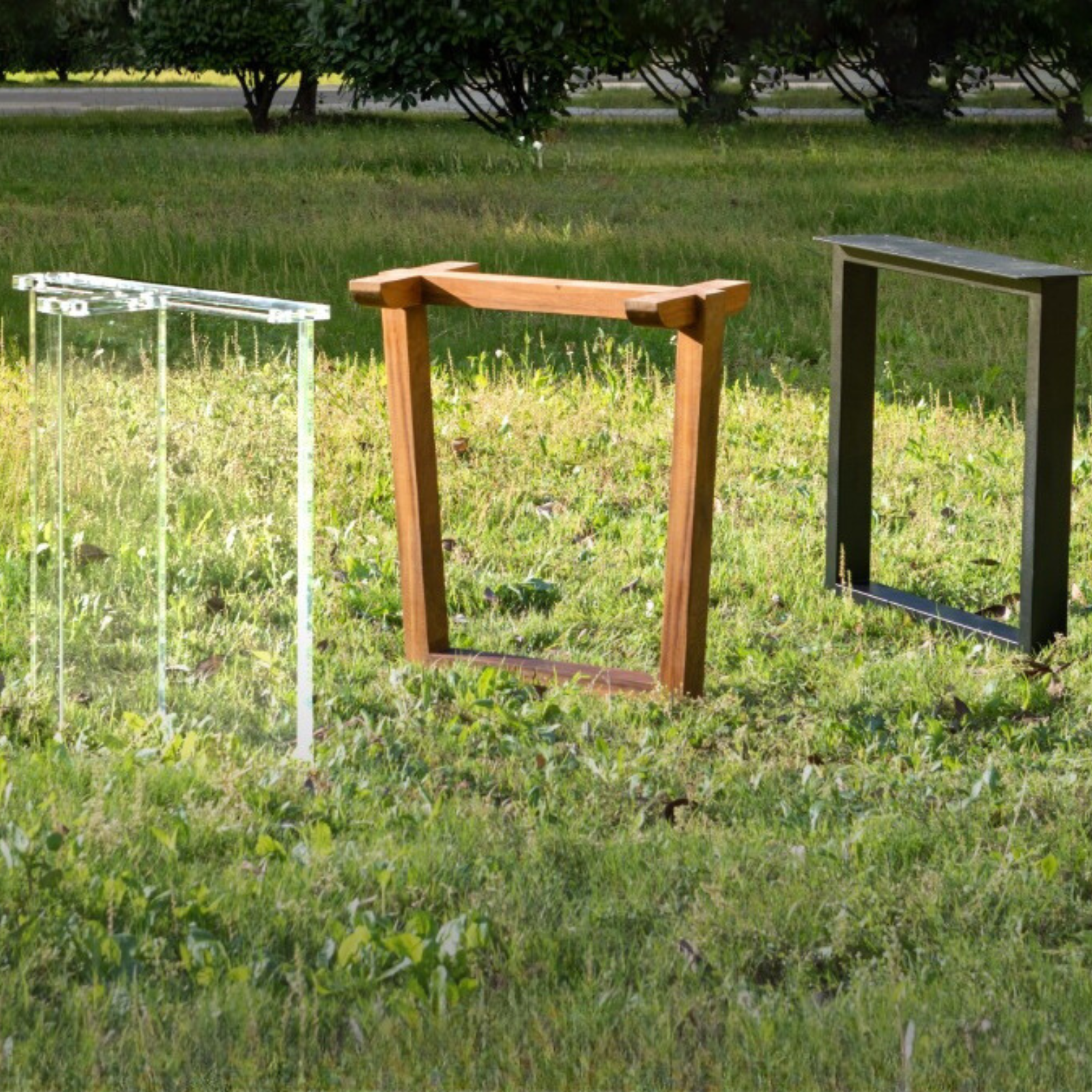 Black Walnut, South American Walnut, Ash Solid Wood, Metal, Acrylic Table Legs