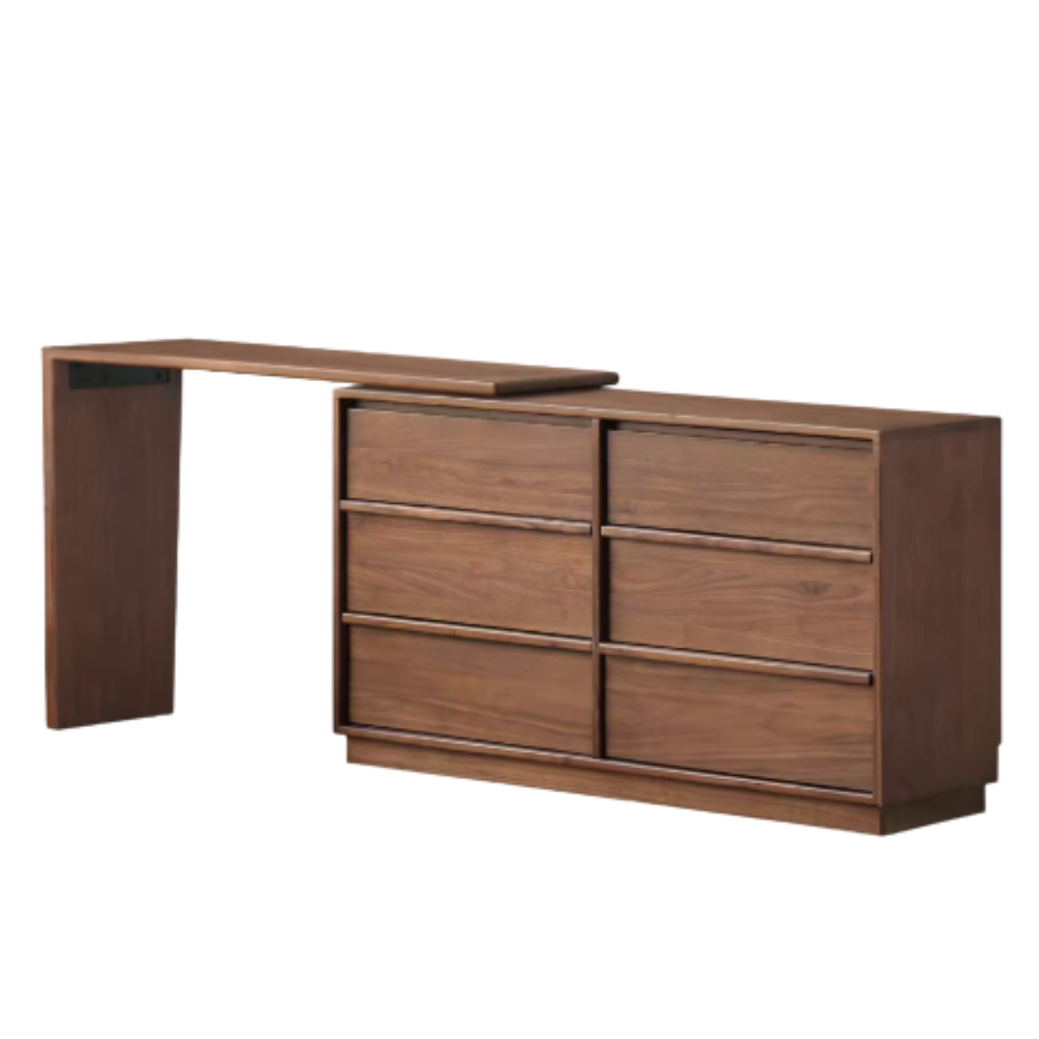 Black Walnut, Sandalwood Solid Wood Light Luxury Vanity Table.