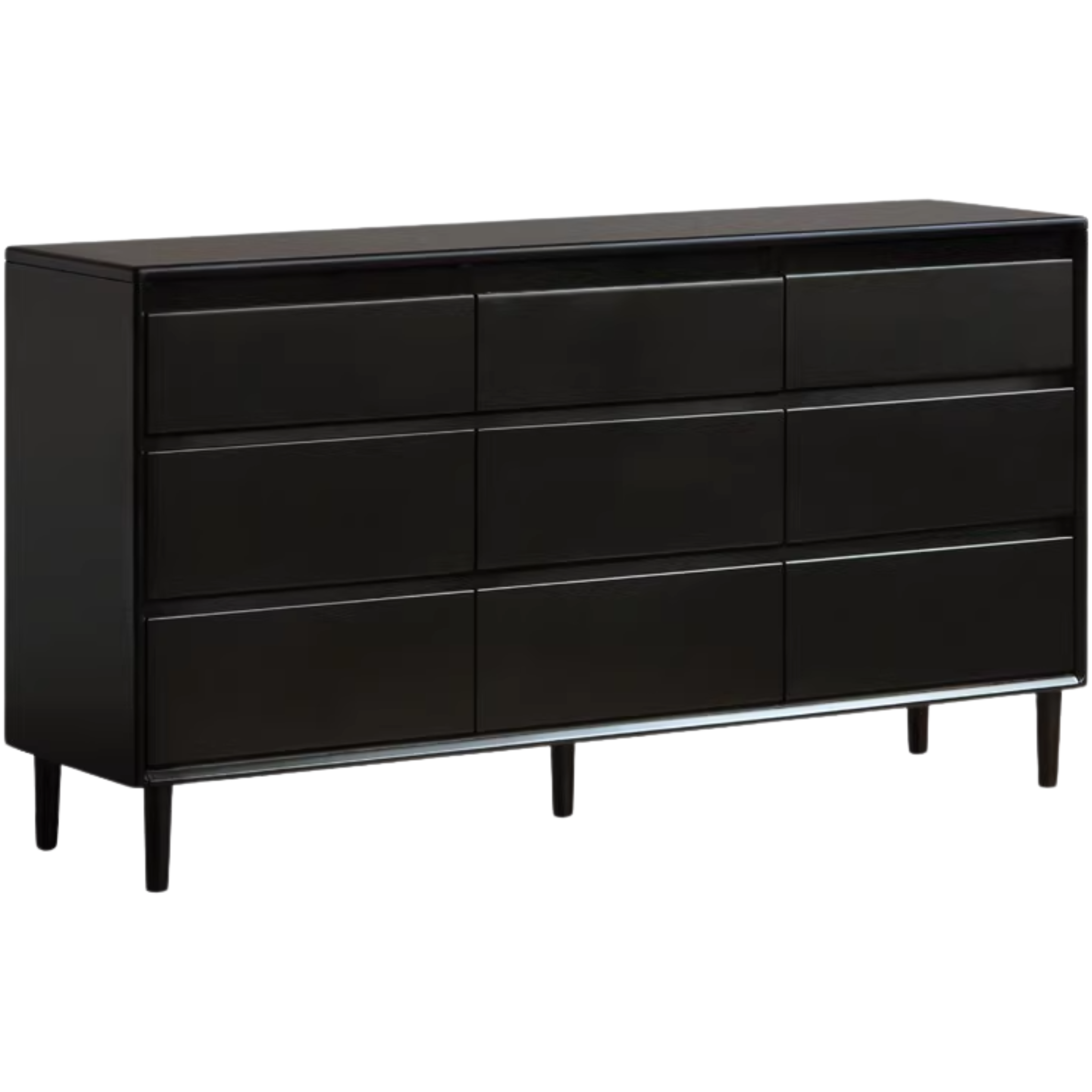 Tulipwood , Solid Rubberwood Light Luxury Gray Chest of Drawers.