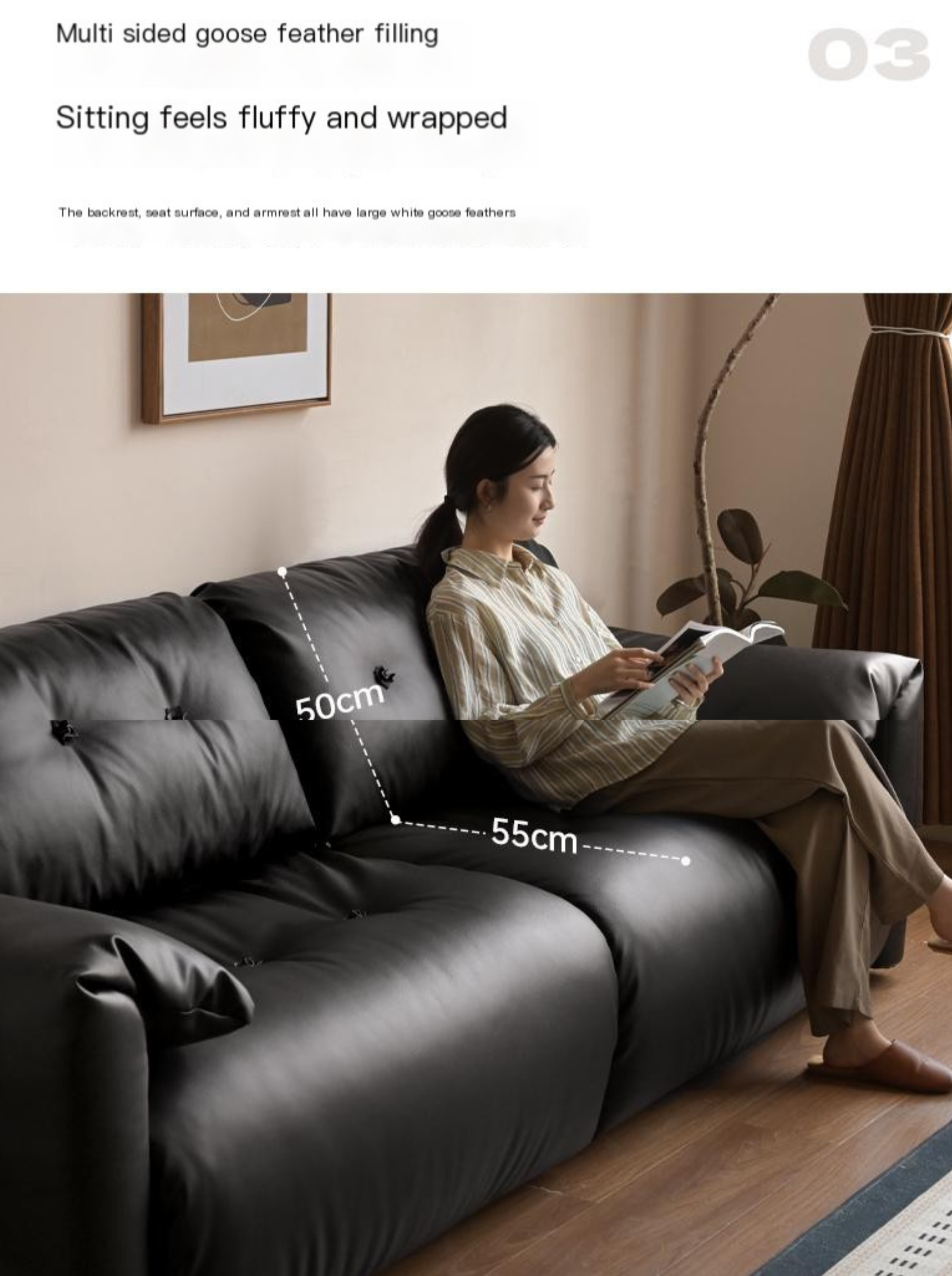 Ecological cloud leather Sofa Bed