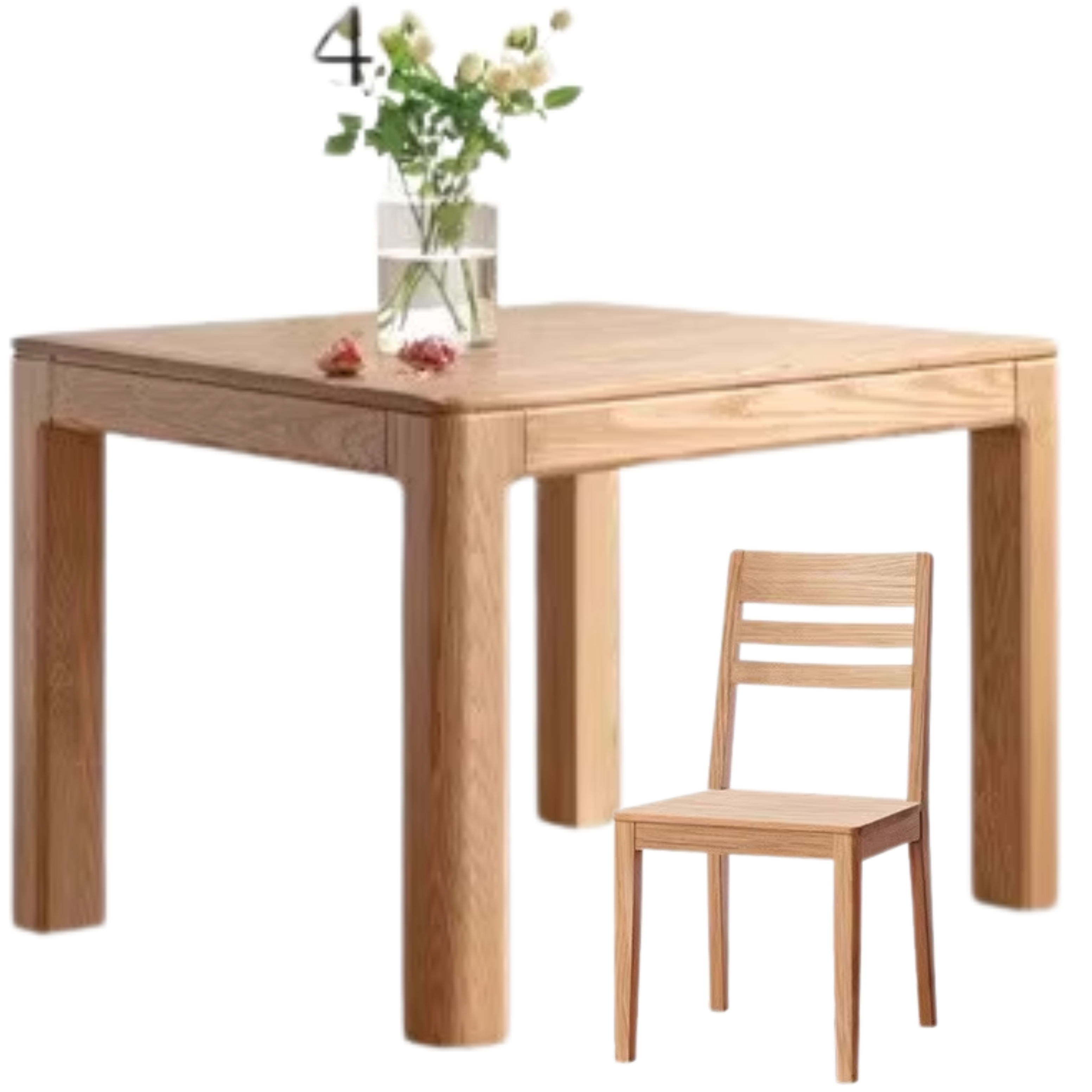 Oak, Red Oak Solid Wood Rectangular Dining Table
