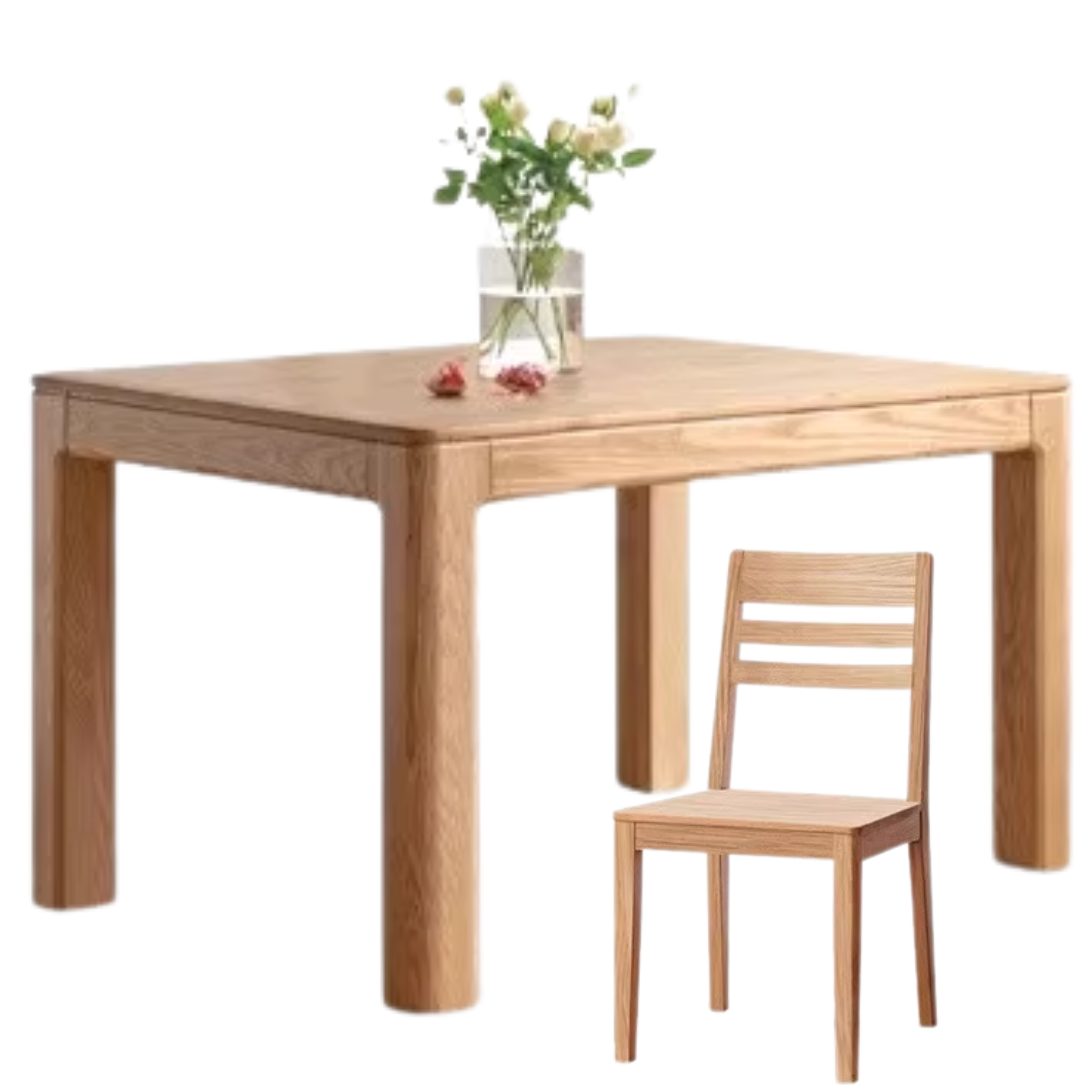 Oak, Red Oak Solid Wood Rectangular Dining Table